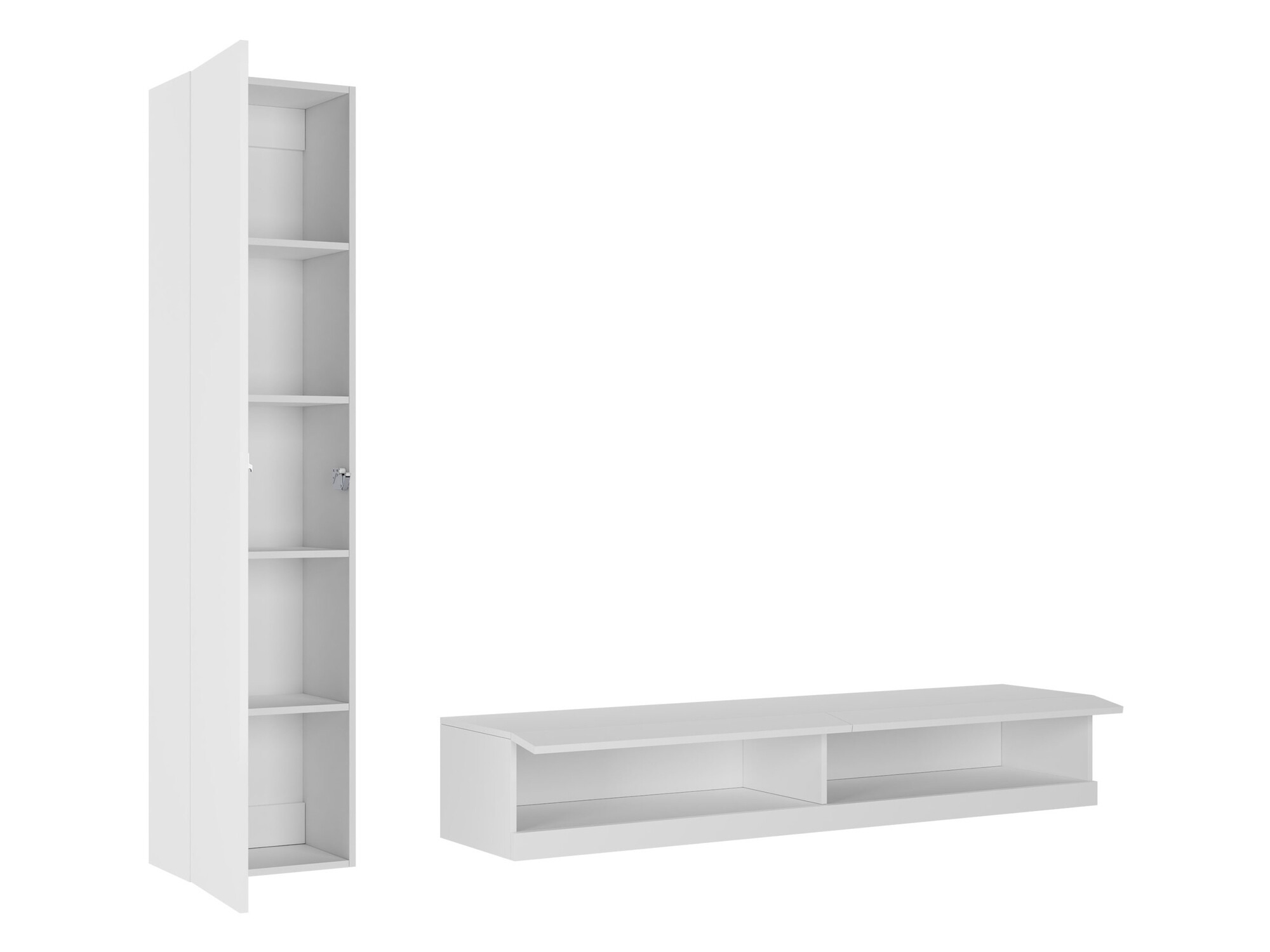 Conjunto para sala de estar Venenou 114 (Preto + Preto brilhante)