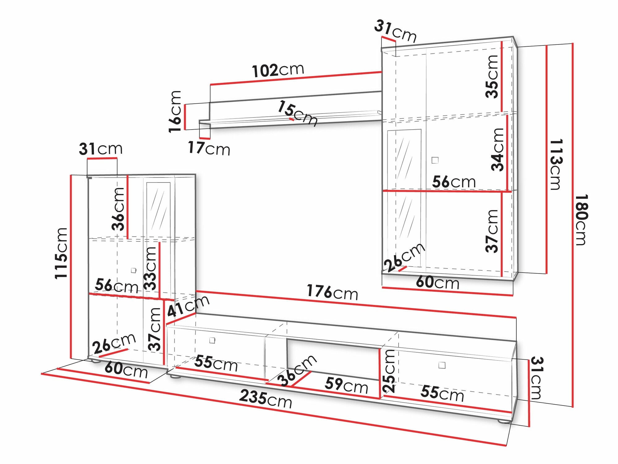 Conjunto para sala de estar Studio