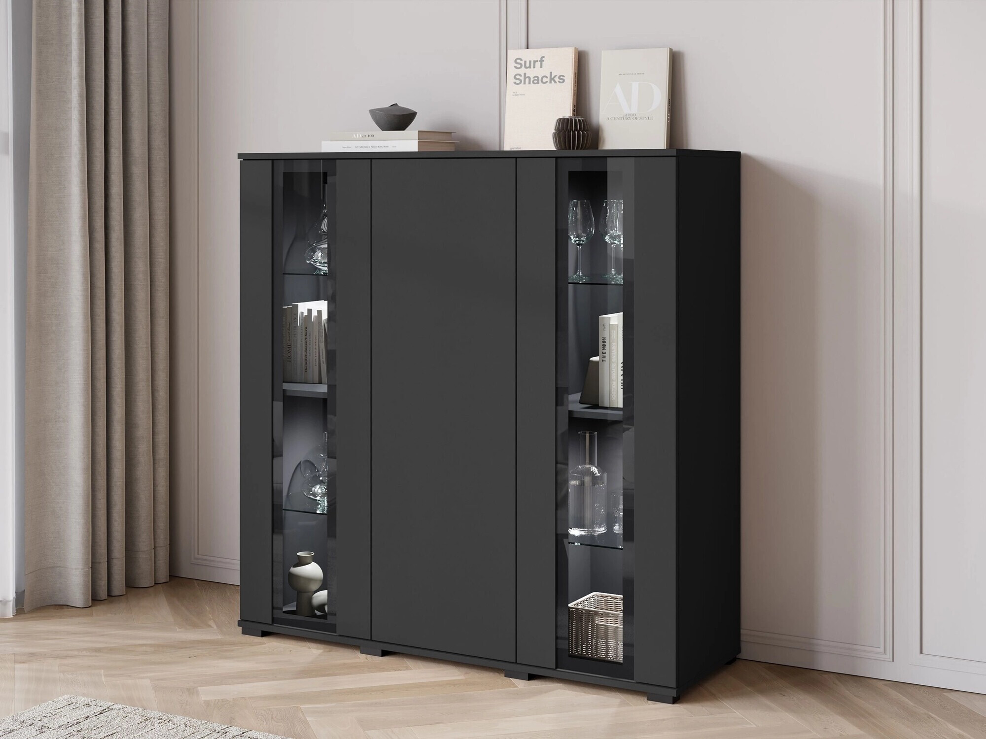 Aparador Torcame 100 (Preto)