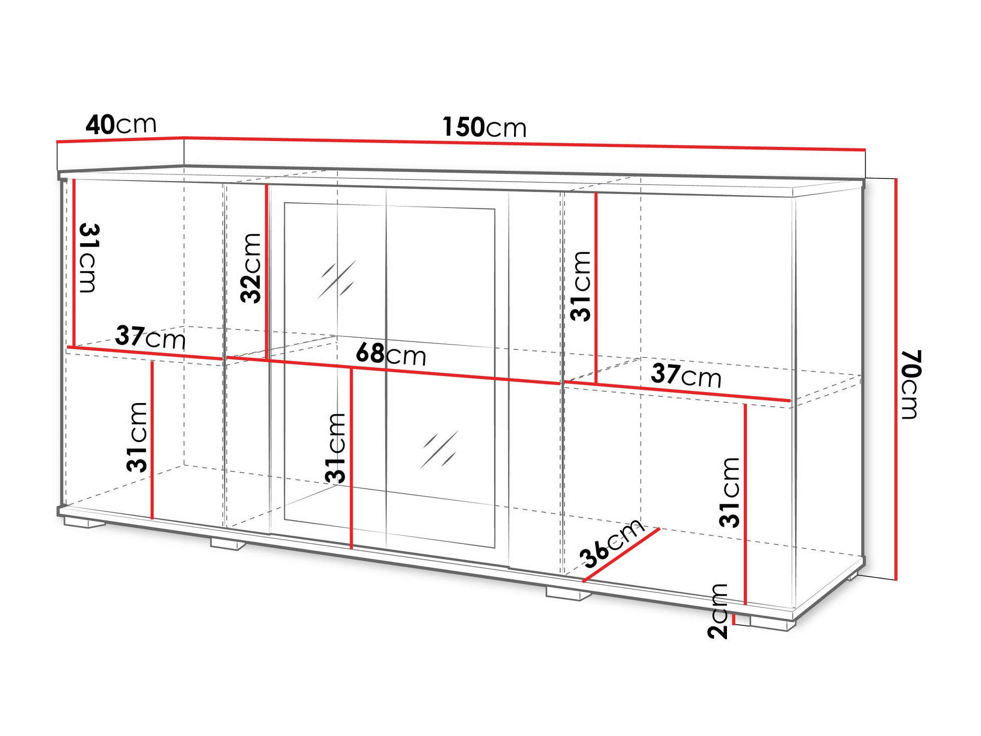 Aparador Torcame 102 (Carvalho wotan)
