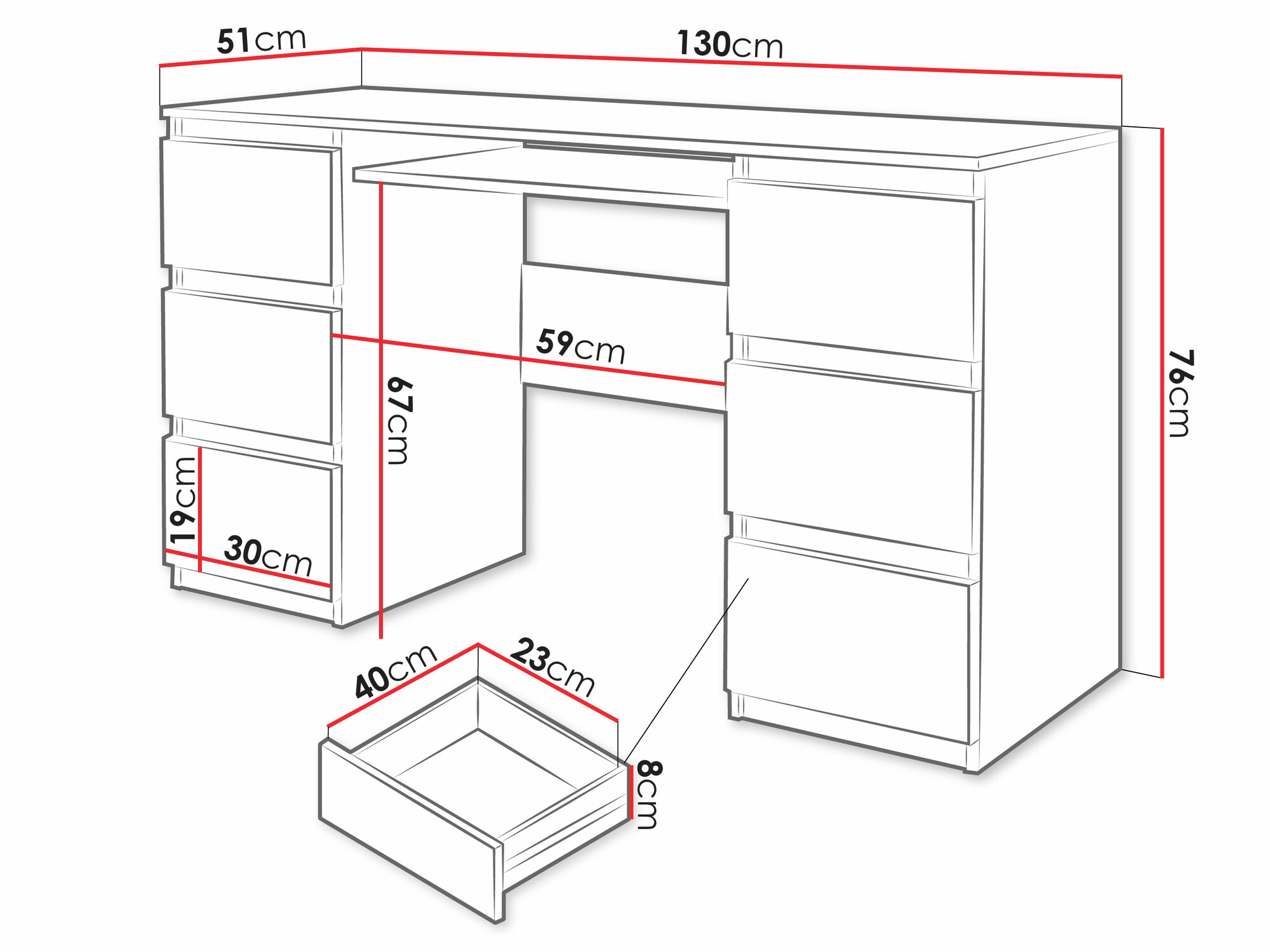 Mesa de escritório Comfivo 448