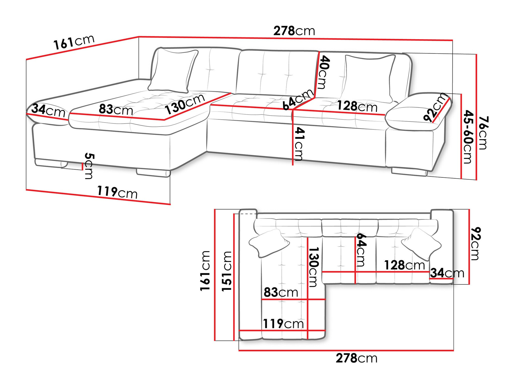 Sofá de canto Comfivo Serenitas (Uttario Velvet 2954 + Evo 29)