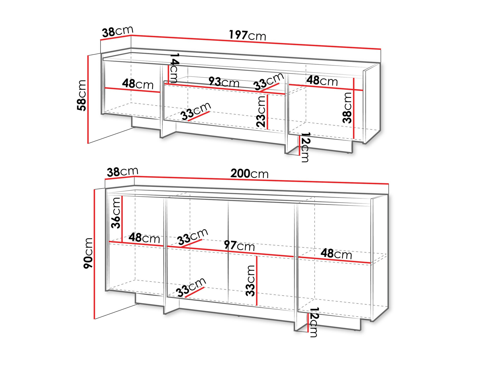 Conjunto para sala de estar Filus (Carvalho)