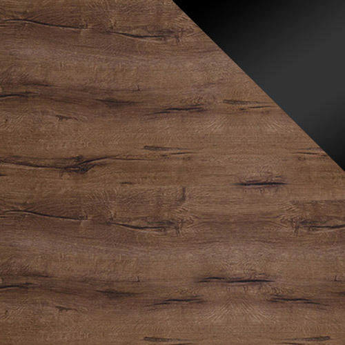 Conjunto para sala de estar Fivelbo 114 (Carvalho do Monastery + Preto brilhante)