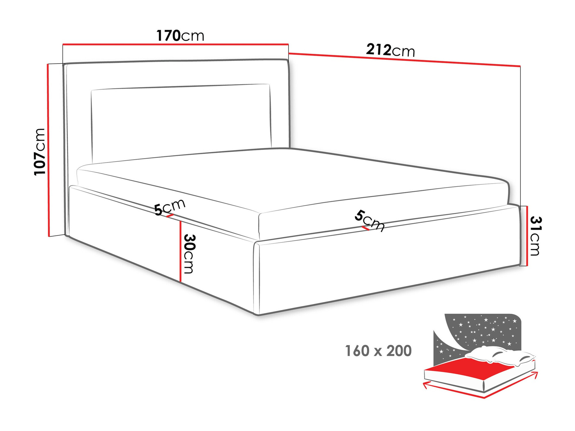 Cama Arsura (Coral 15)