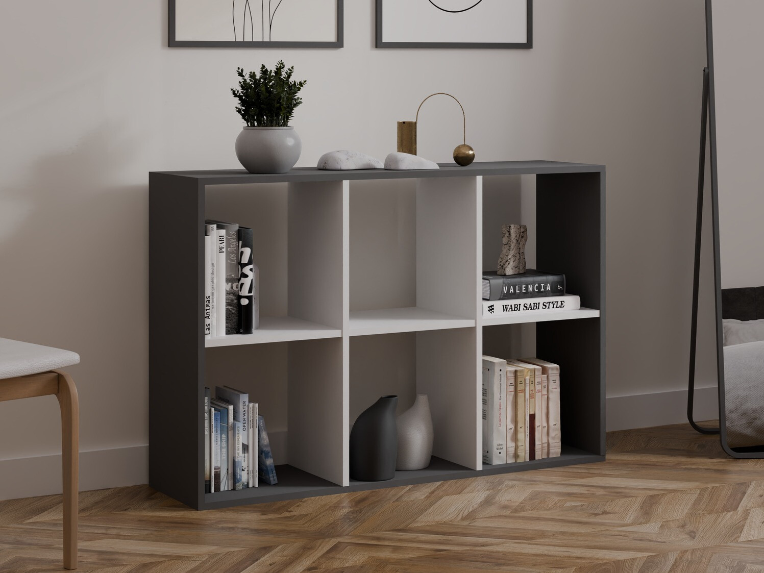 Estante Mandeville 287 (Branco + Antracite)