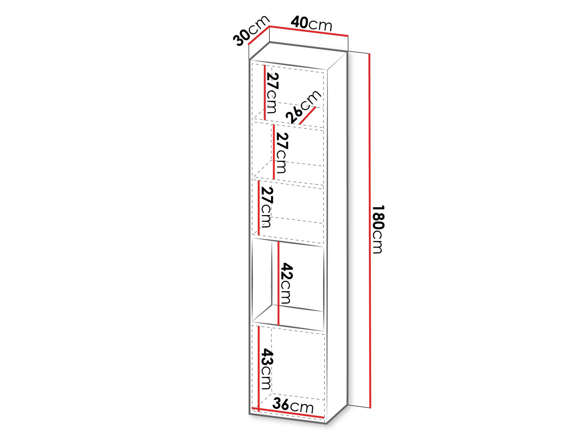 Estante de parede Species I (Preto)