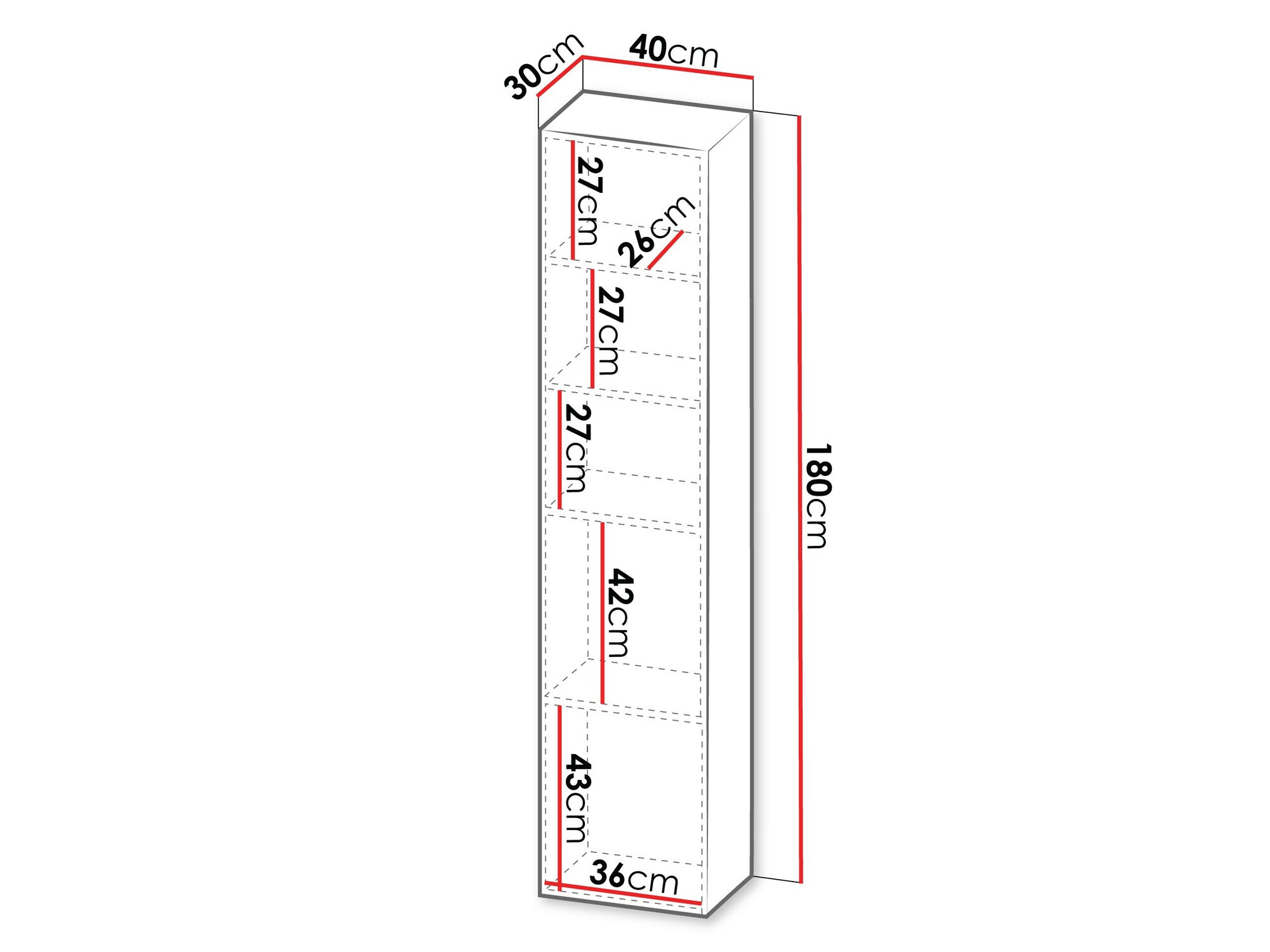 Estante de parede Species (Preto)