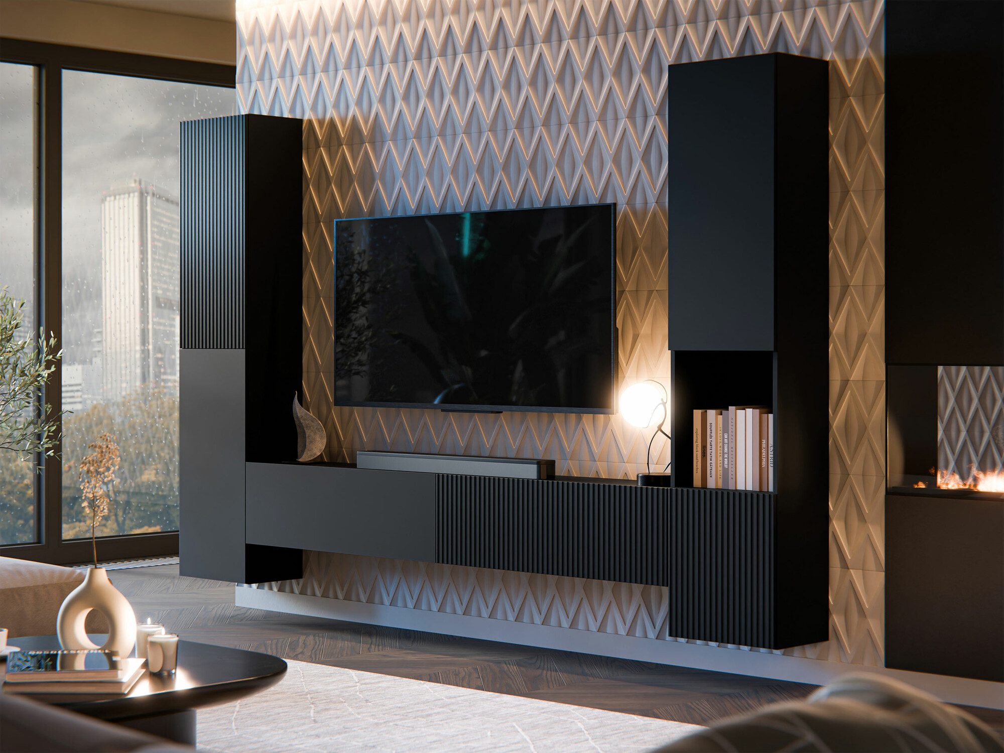 Conjunto para sala de estar Species I (Preto)