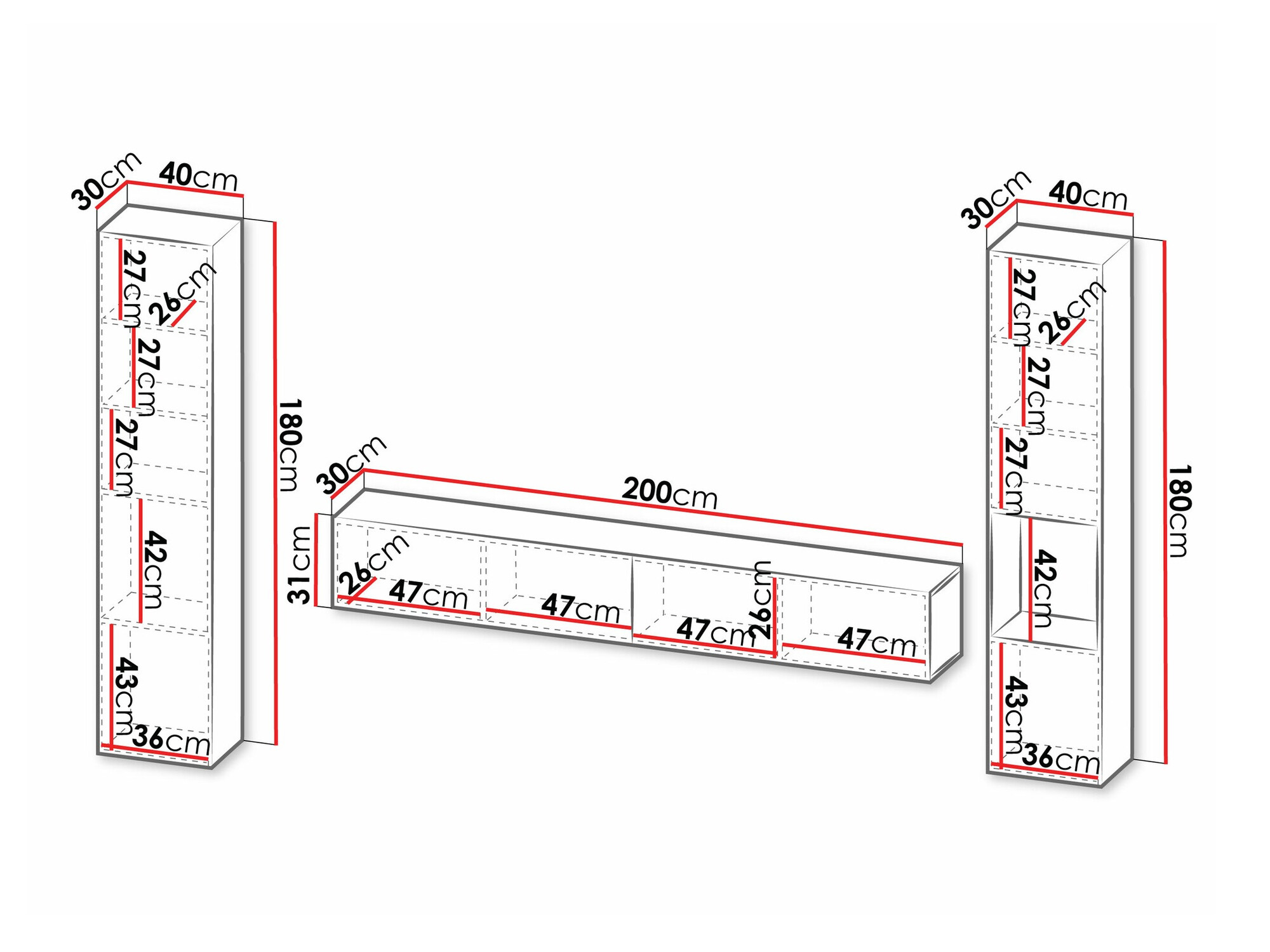 Conjunto para sala de estar Species I (Preto)