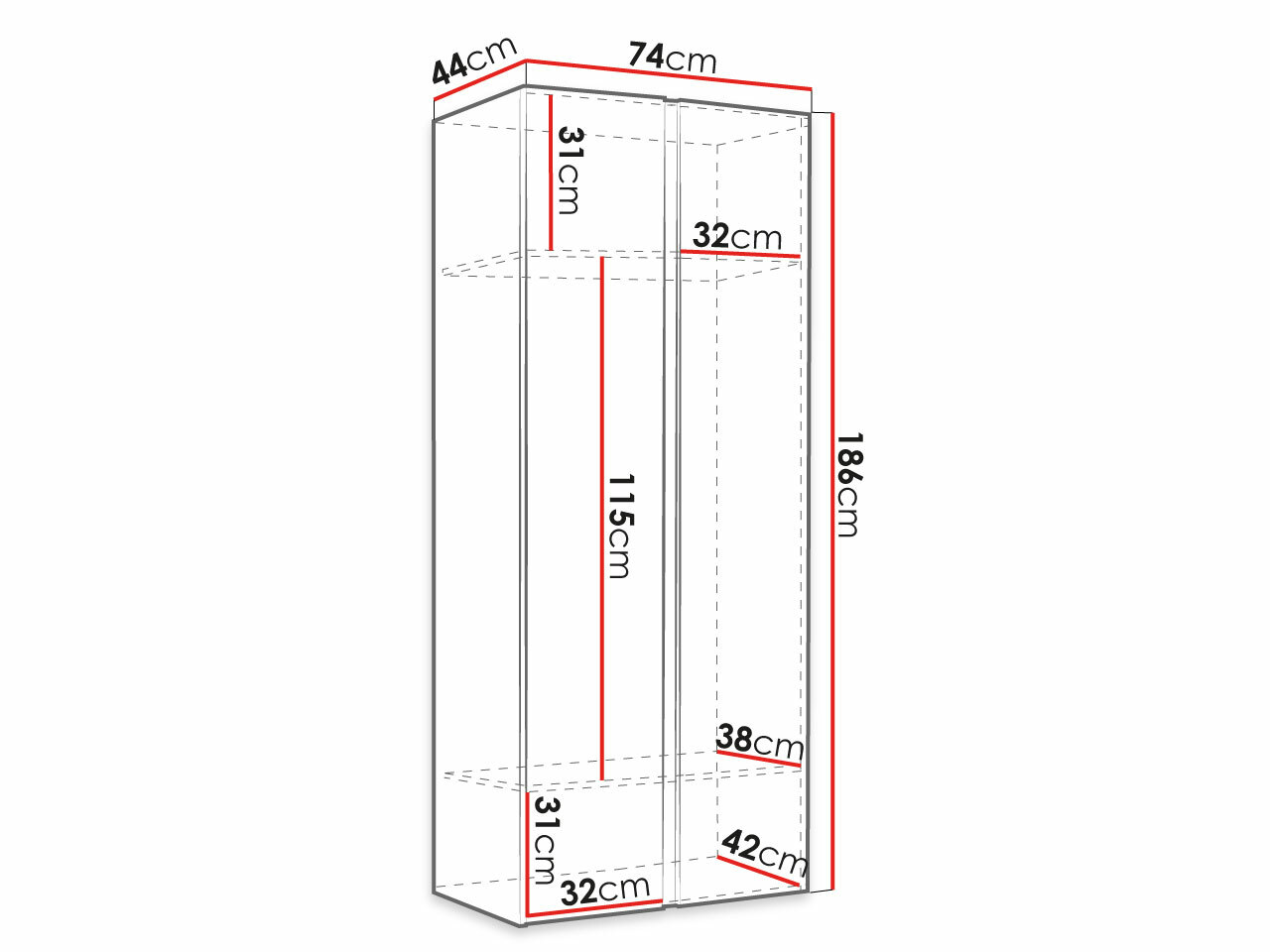 Roupeiro Pinis I (Grafite)