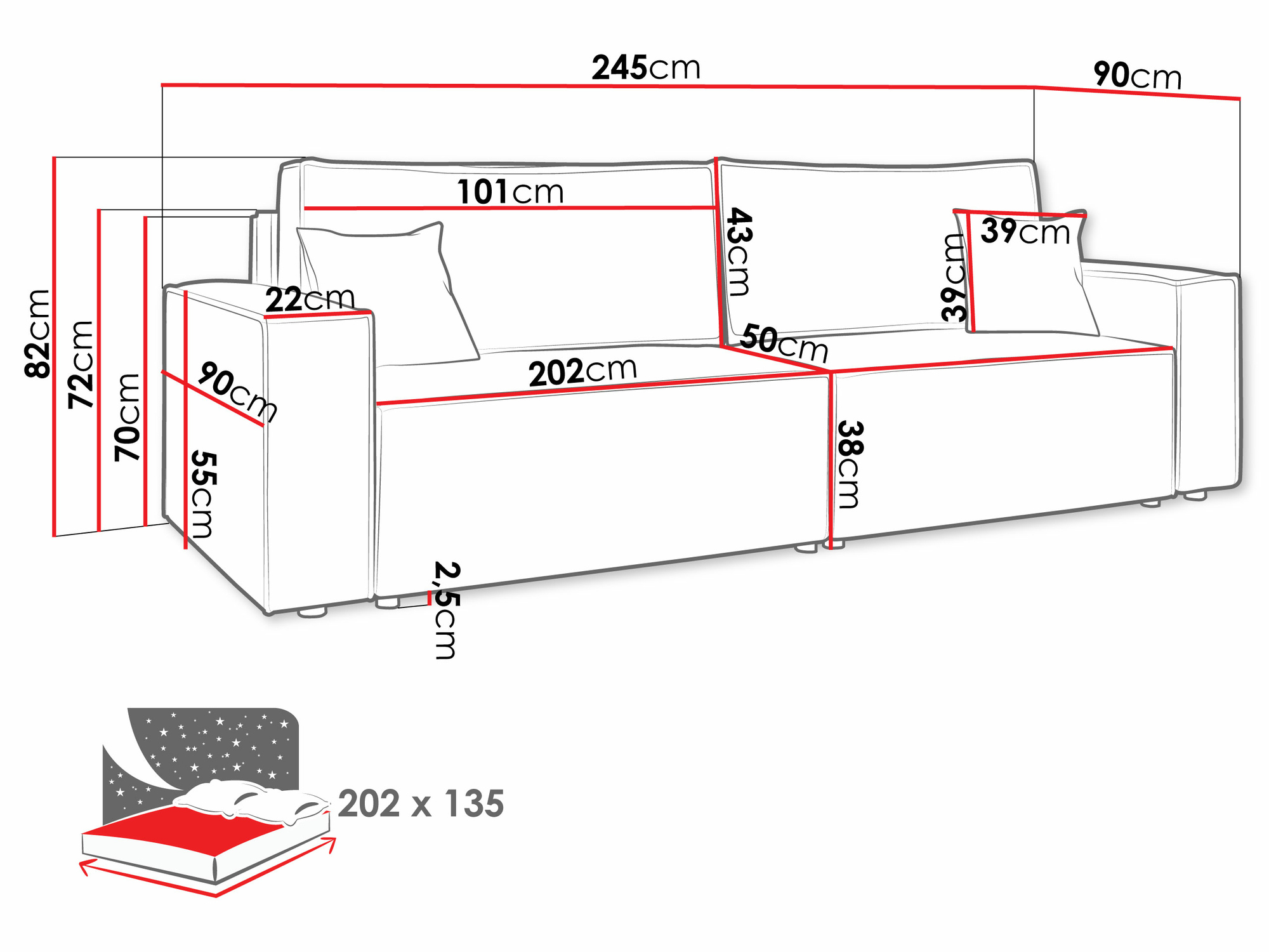 Sofá-cama Vespes (Poso 22)