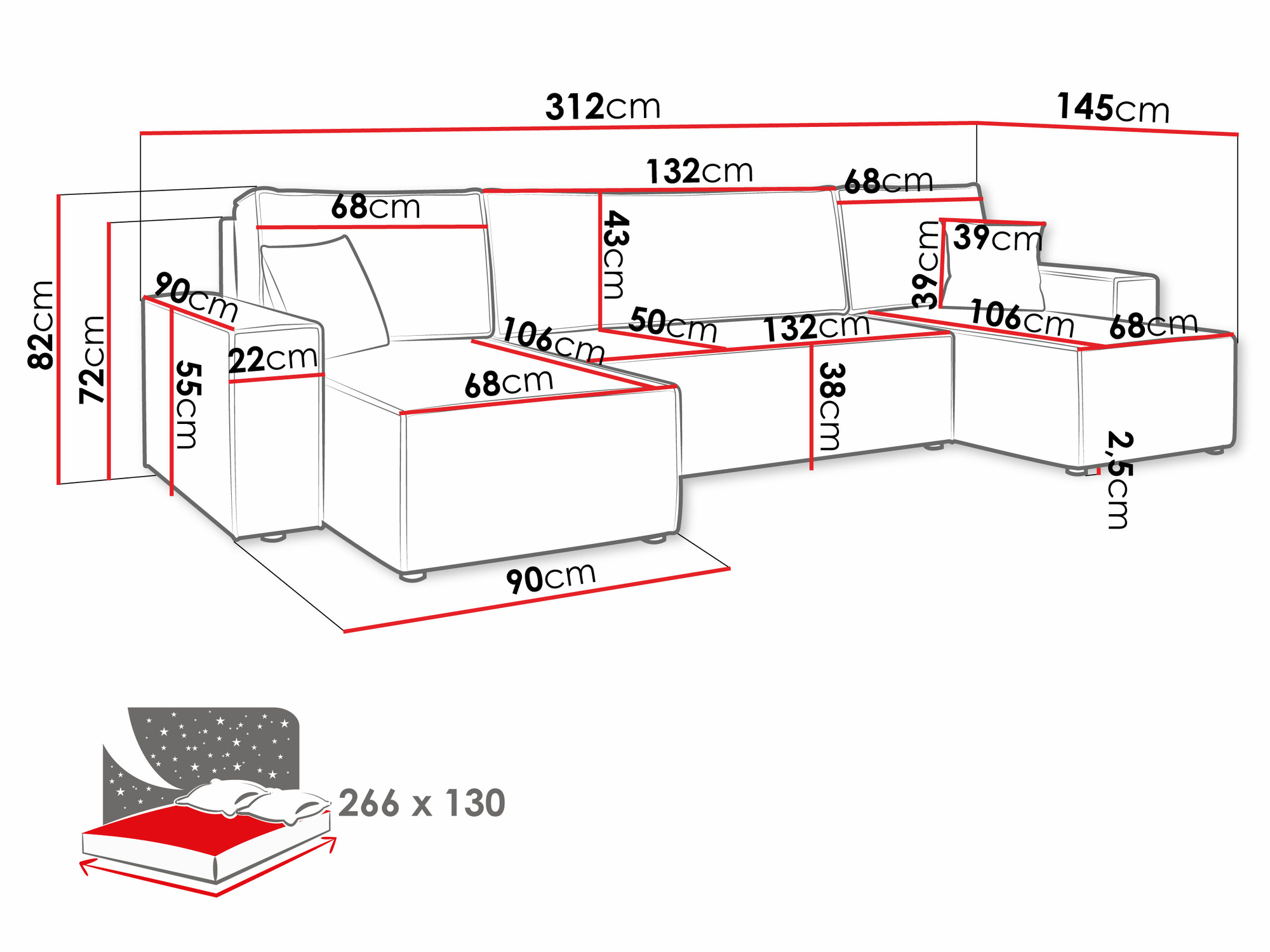 Sofá de canto Vespes I (Poso 02)