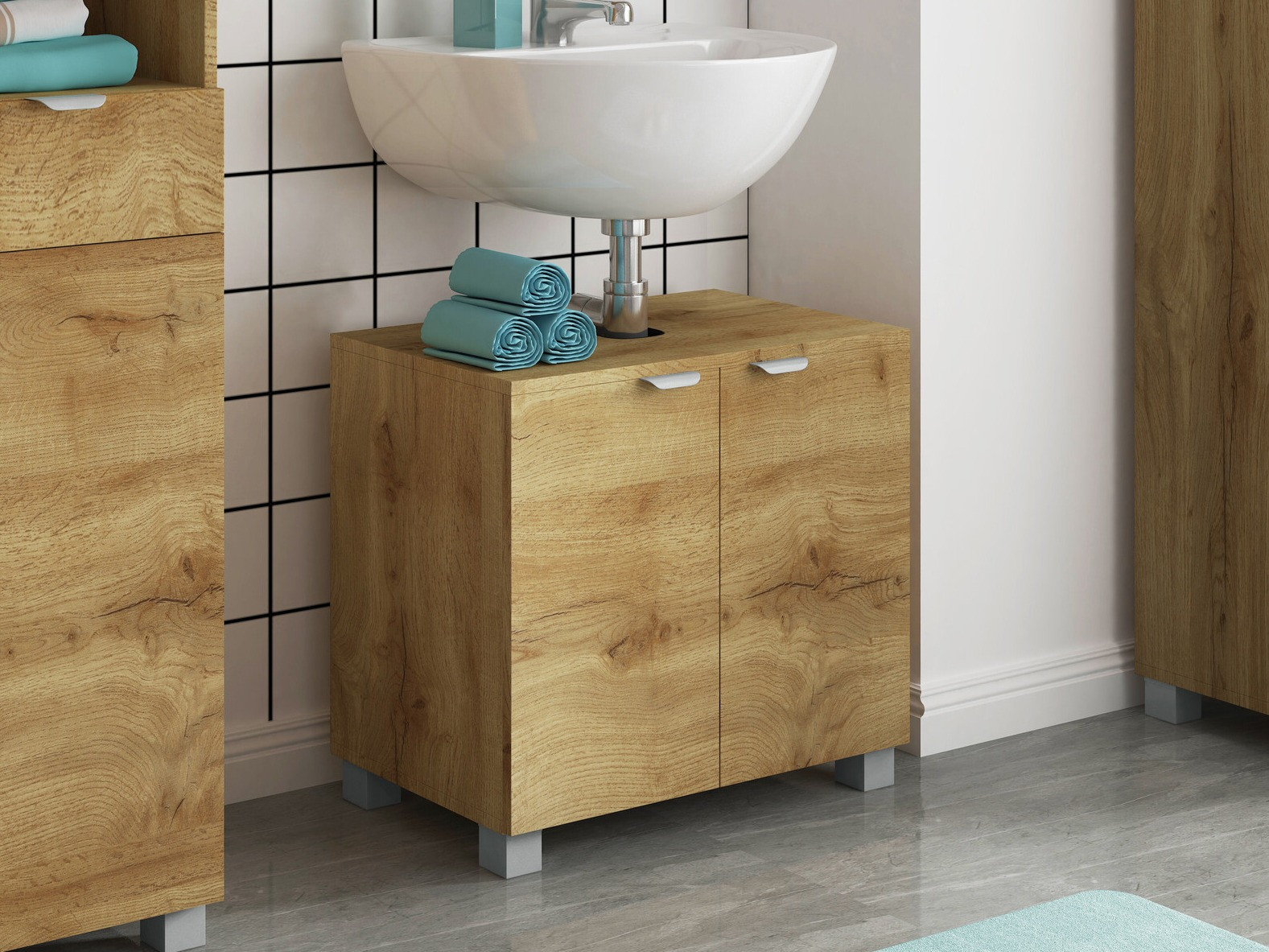 Armário de casa de banho de chão para lavatório Denton 1469