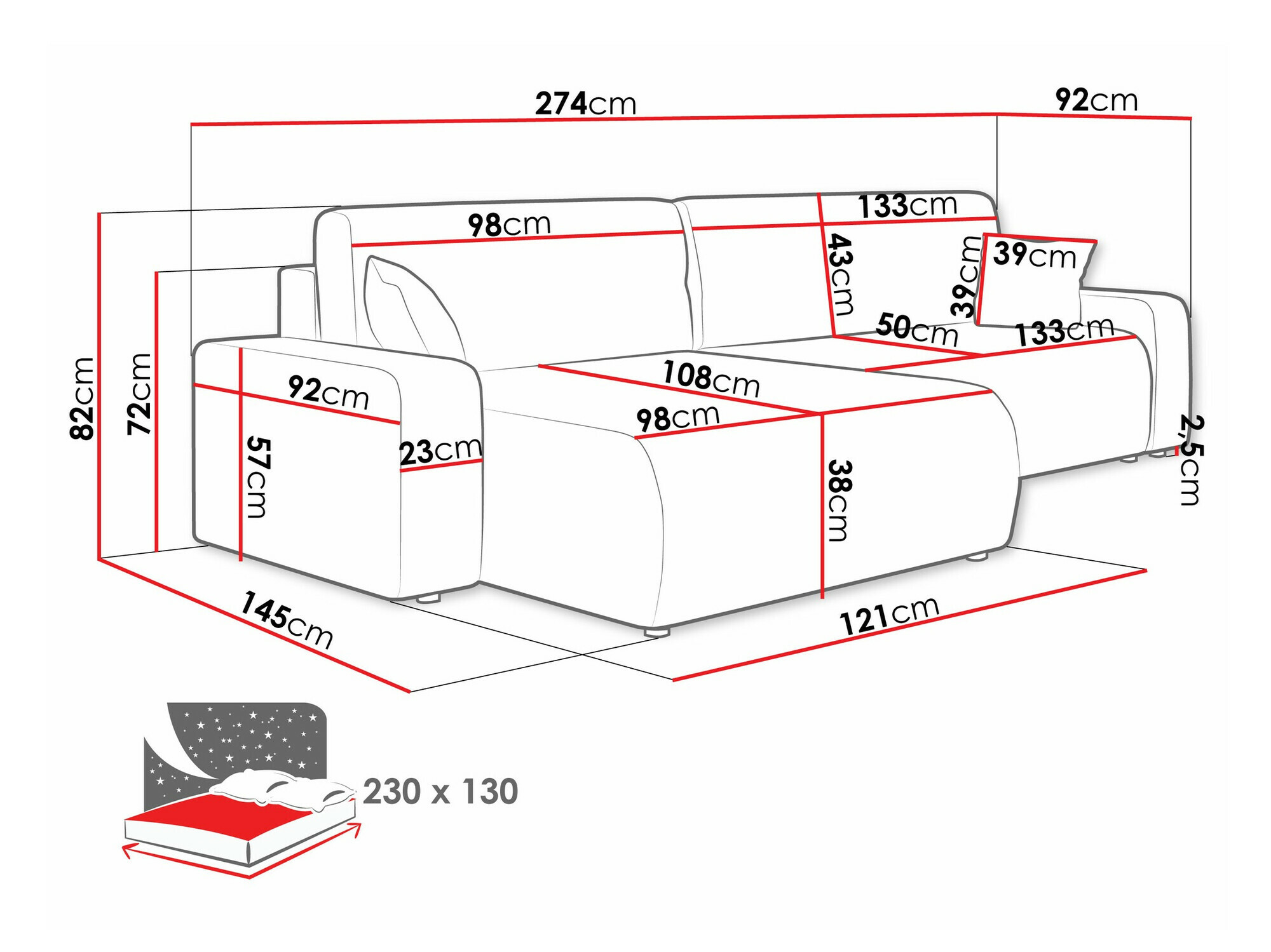 Sofá de canto Shelton 108 (Poso 22)