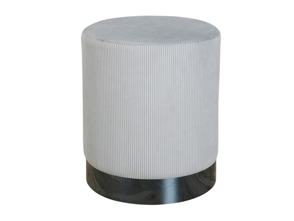 Pufe Dallas 2936 (Cinzento claro + Preto brilhante)