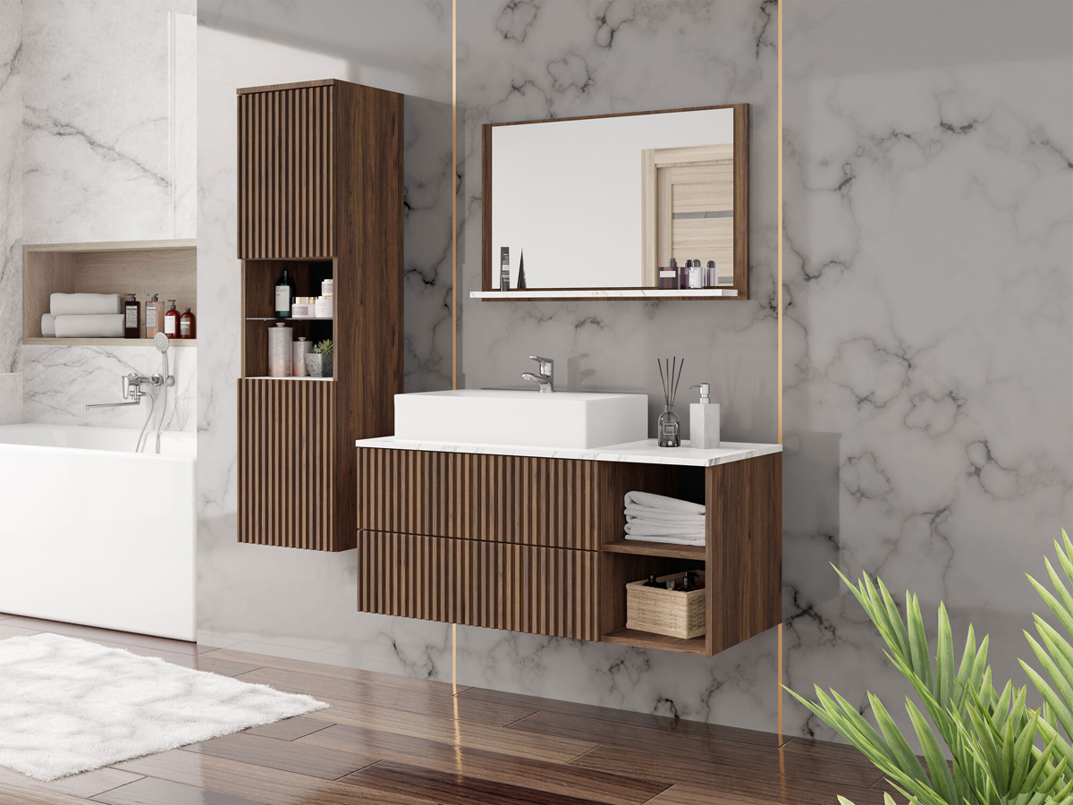 Conjunto para casa de banho Ophruvi 104 (Noz)