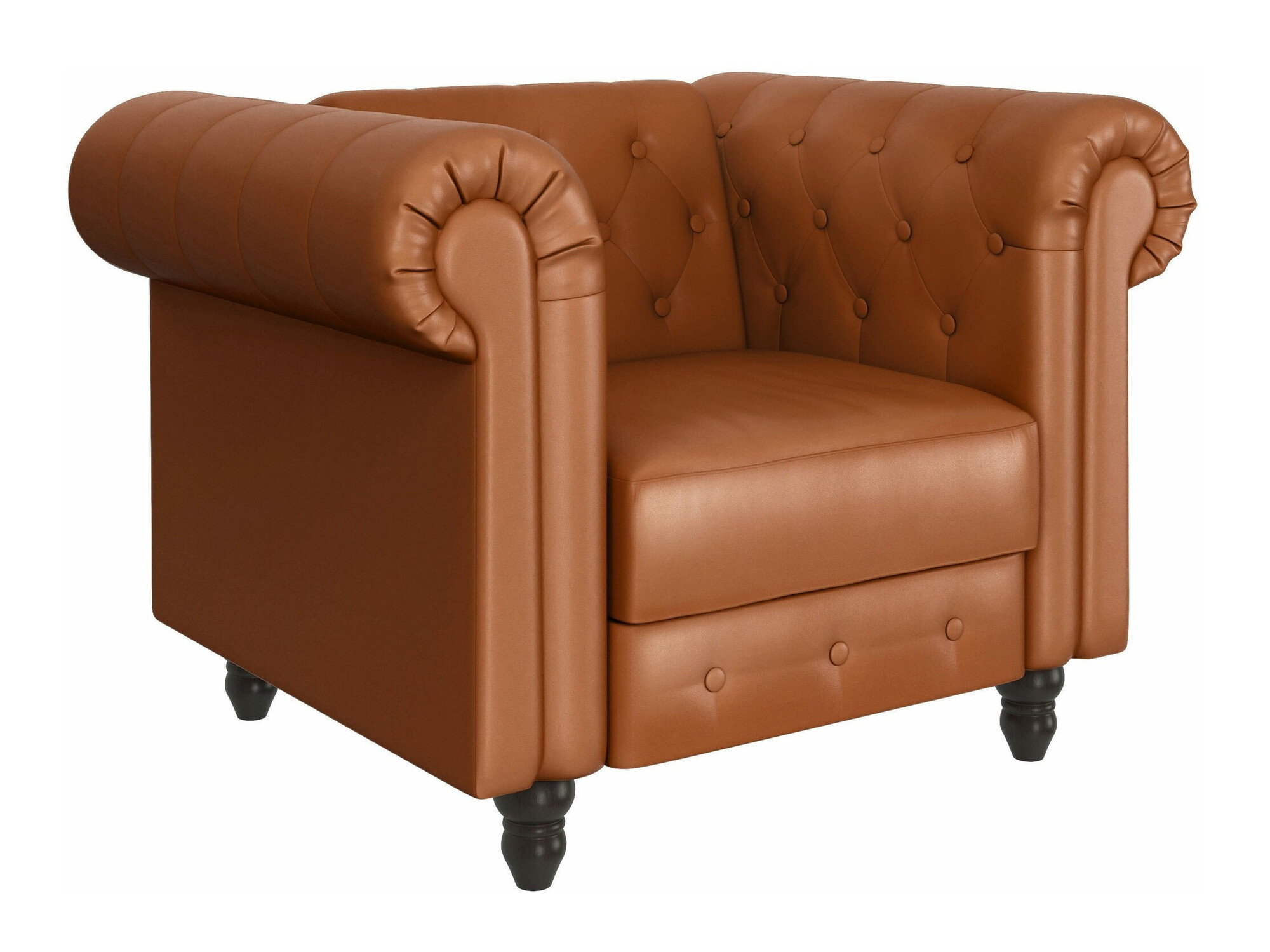 Chesterfield poltrona Tulsa 630 (Castanho claro)