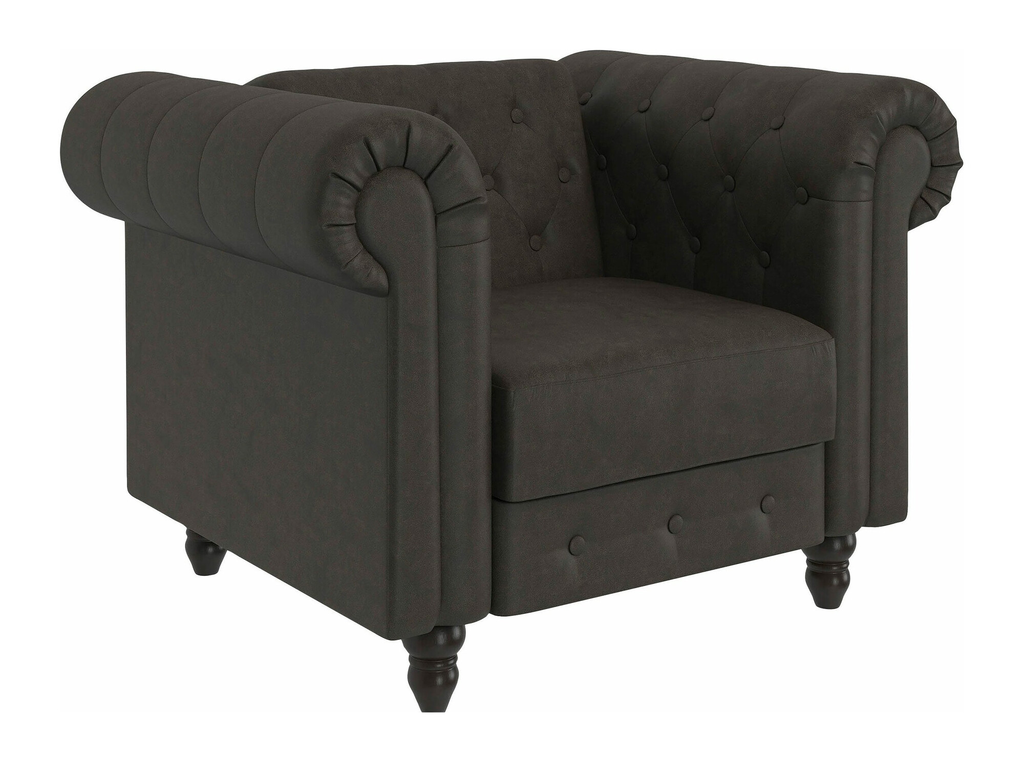 Chesterfield poltrona Tulsa 630 (Castanho escuro)