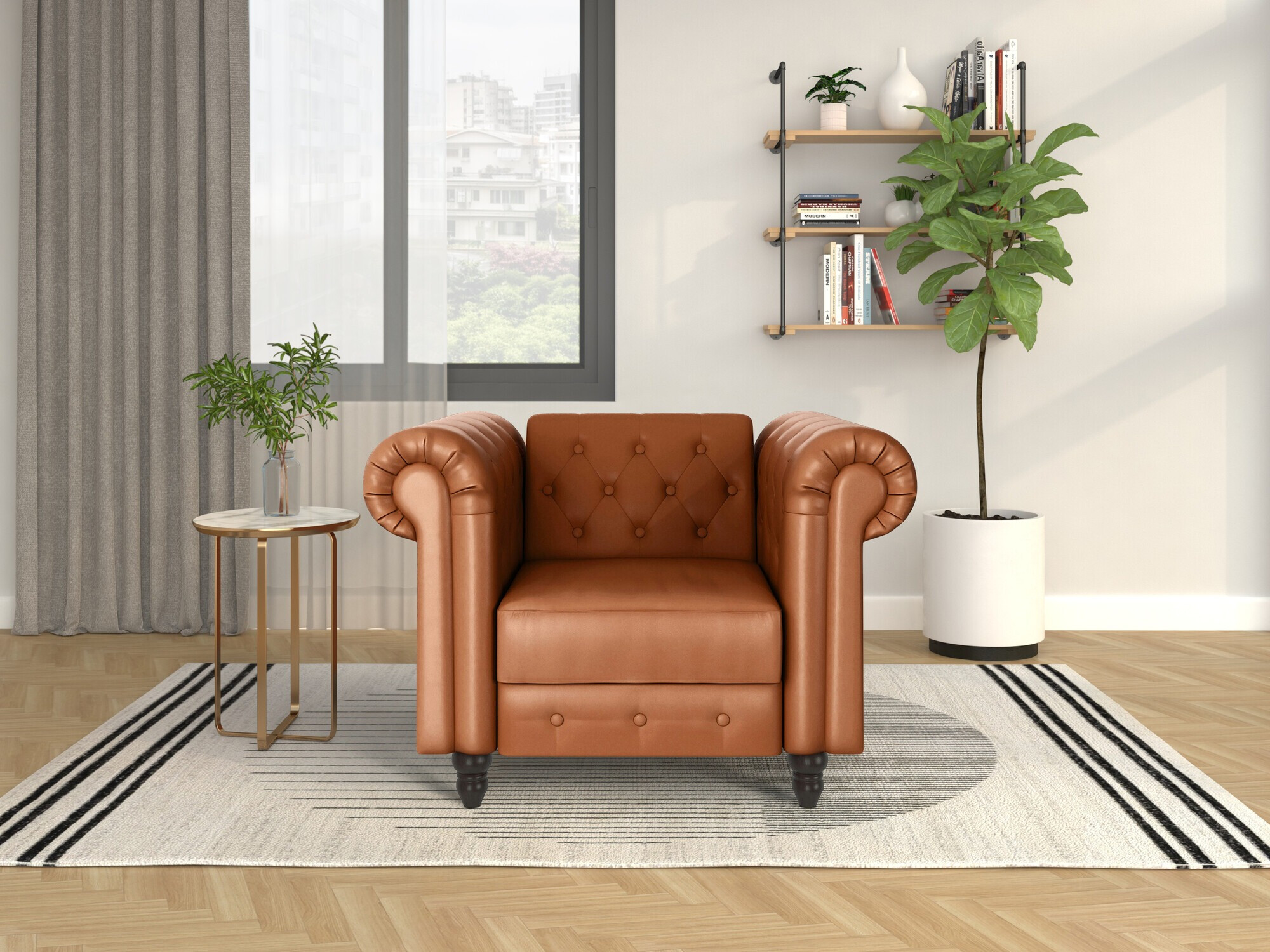 Chesterfield poltrona Tulsa 630 (Castanho)