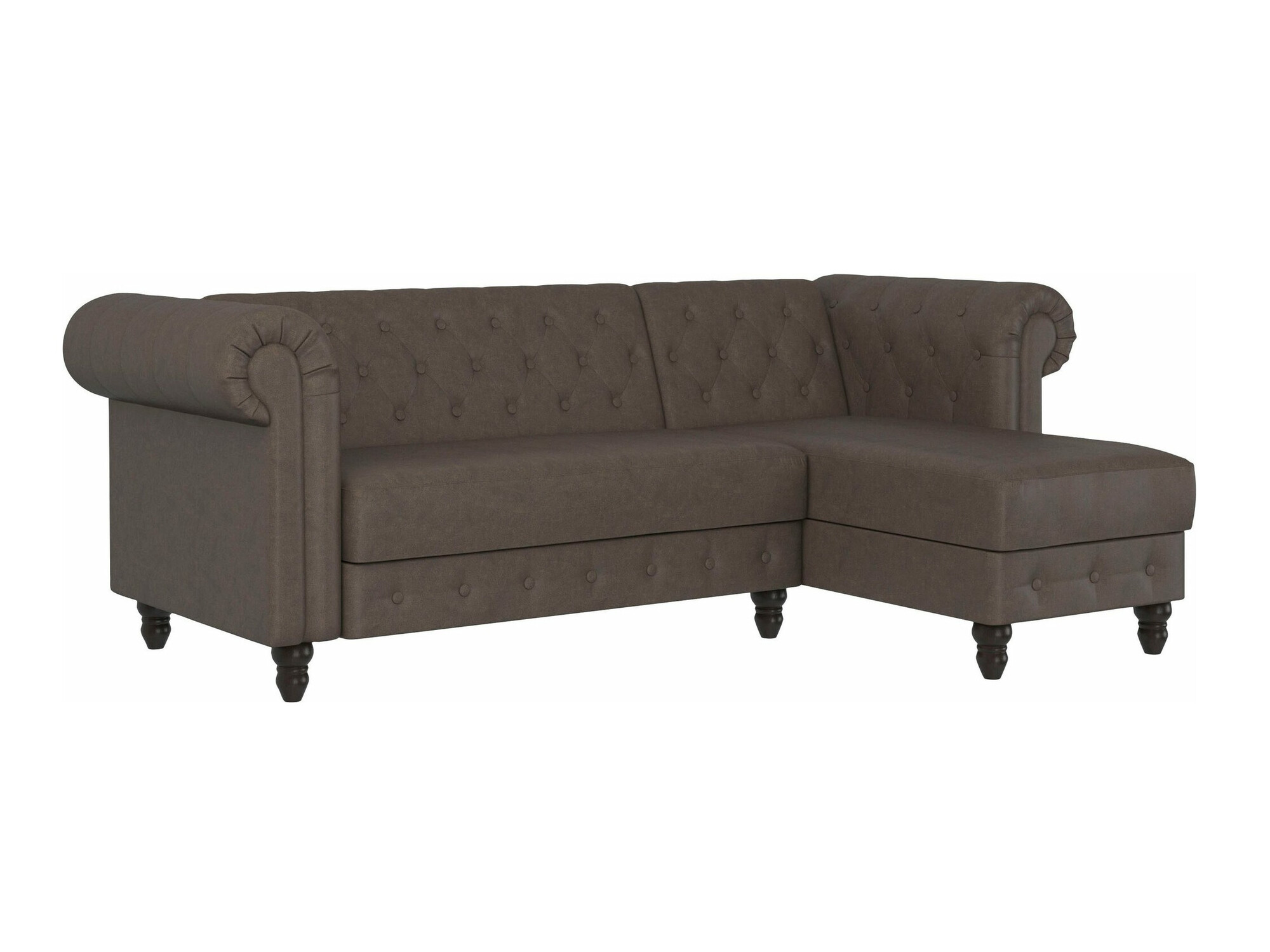 Chesterfield sofá de canto Tulsa 622 (Castanho)
