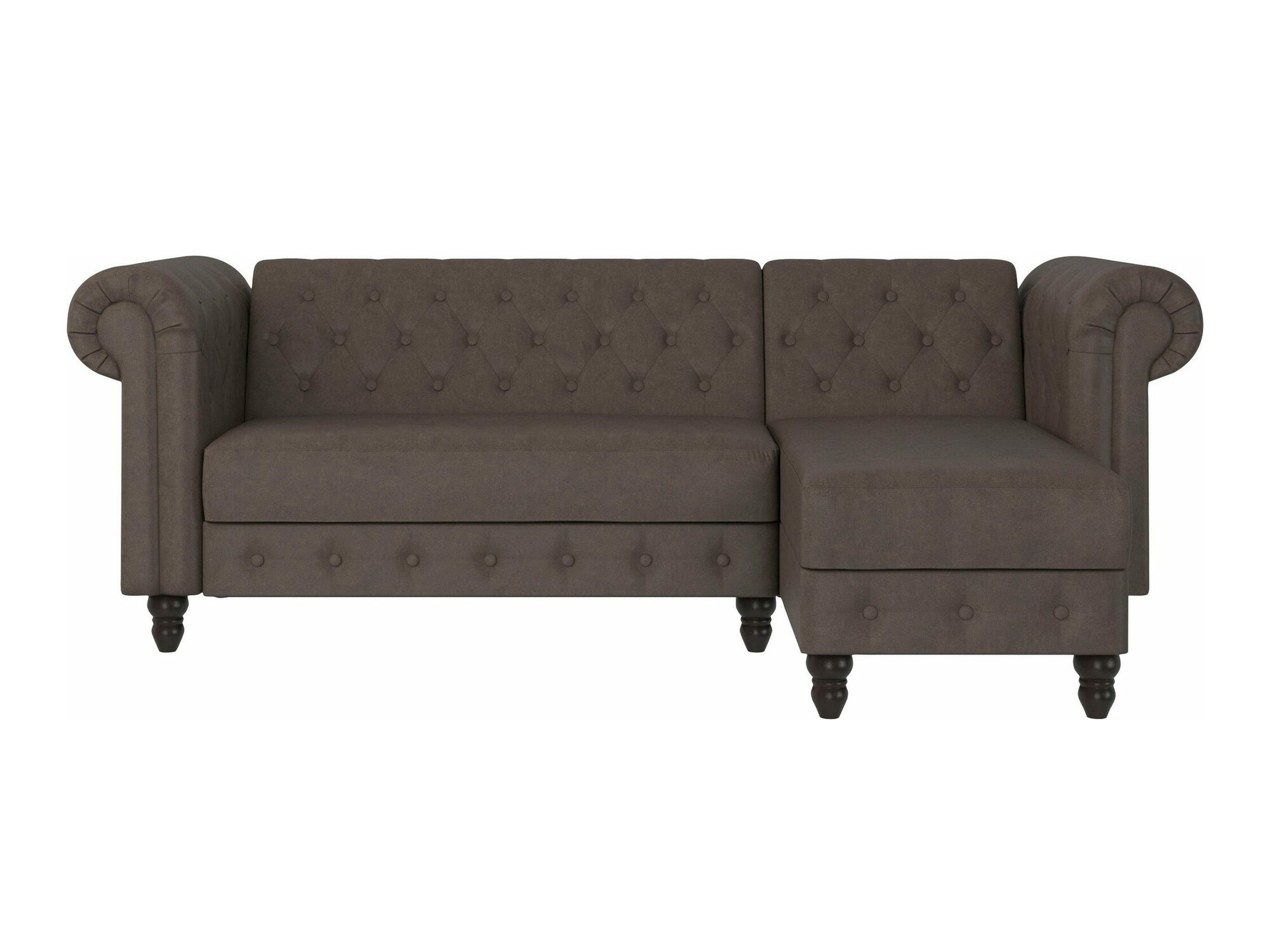 Chesterfield sofá de canto Tulsa 622 (Castanho)