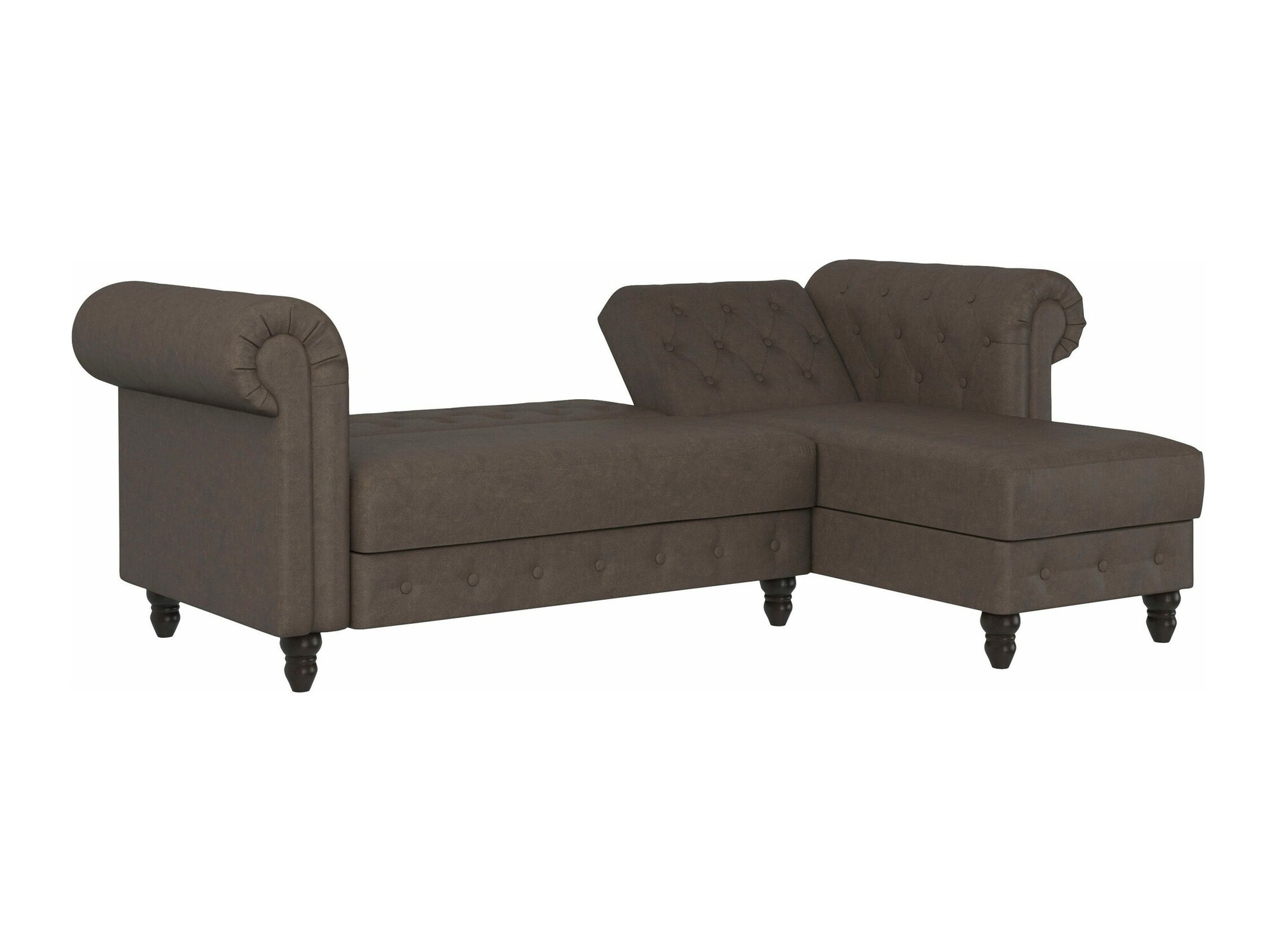 Chesterfield sofá de canto Tulsa 622 (Castanho)