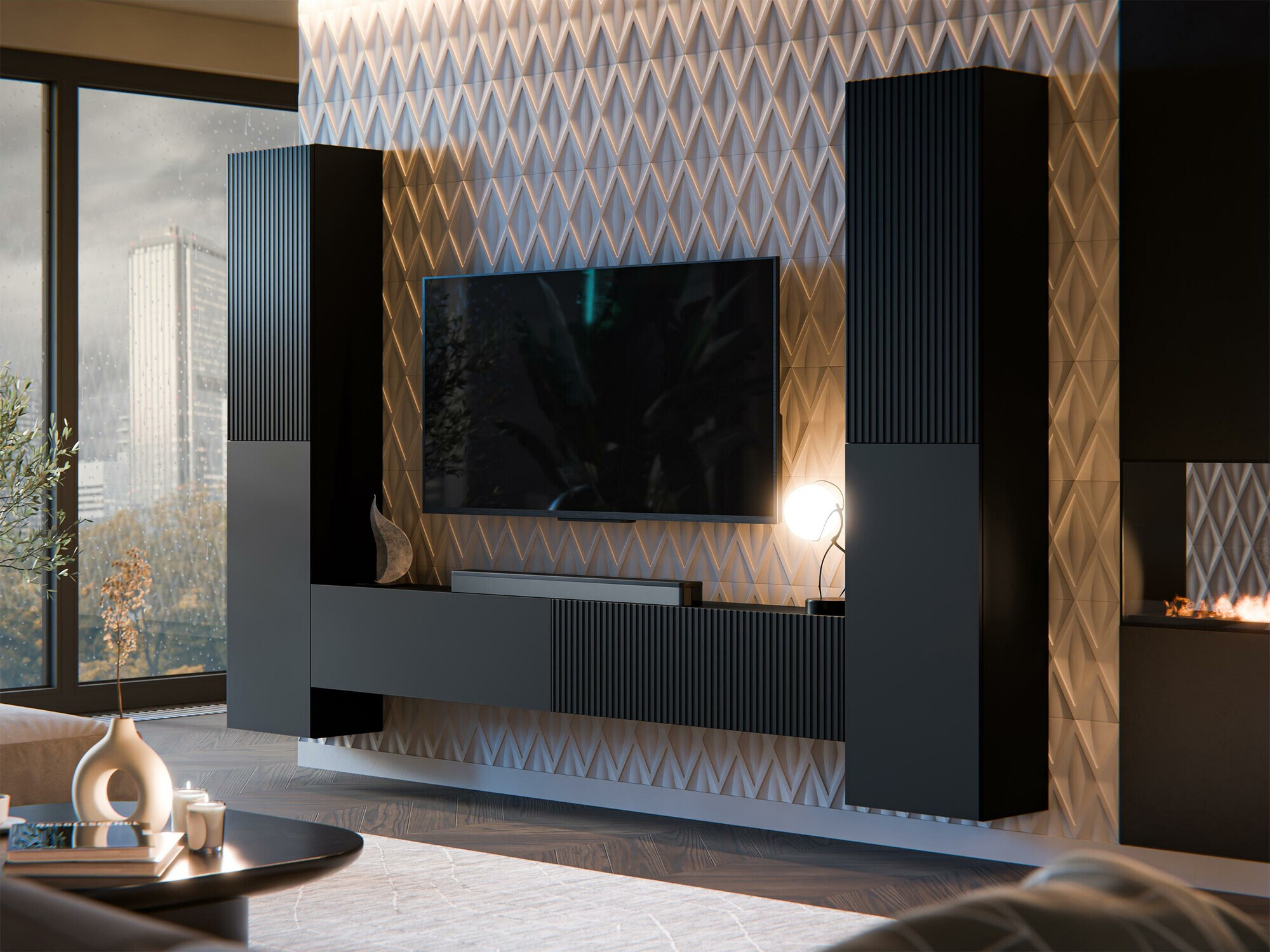 Conjunto para sala de estar Species II (Preto)