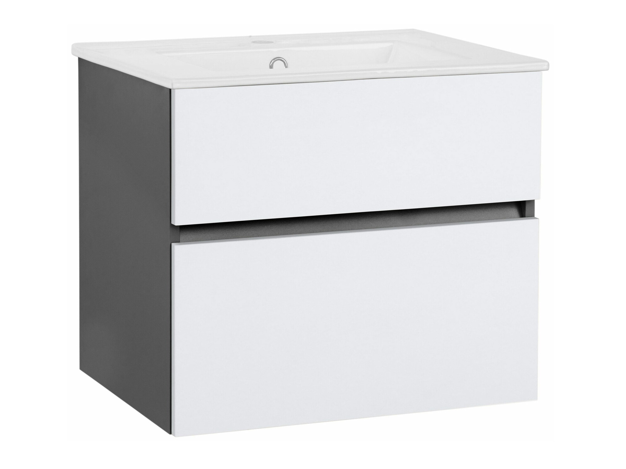 Armário suspenso para casa de banho para lavatório Denton 1478 (Branco + Antracite)