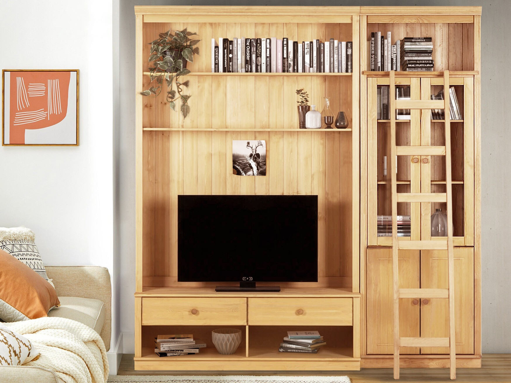 Conjunto para sala de estar Saltoro 125 (Castanho claro)