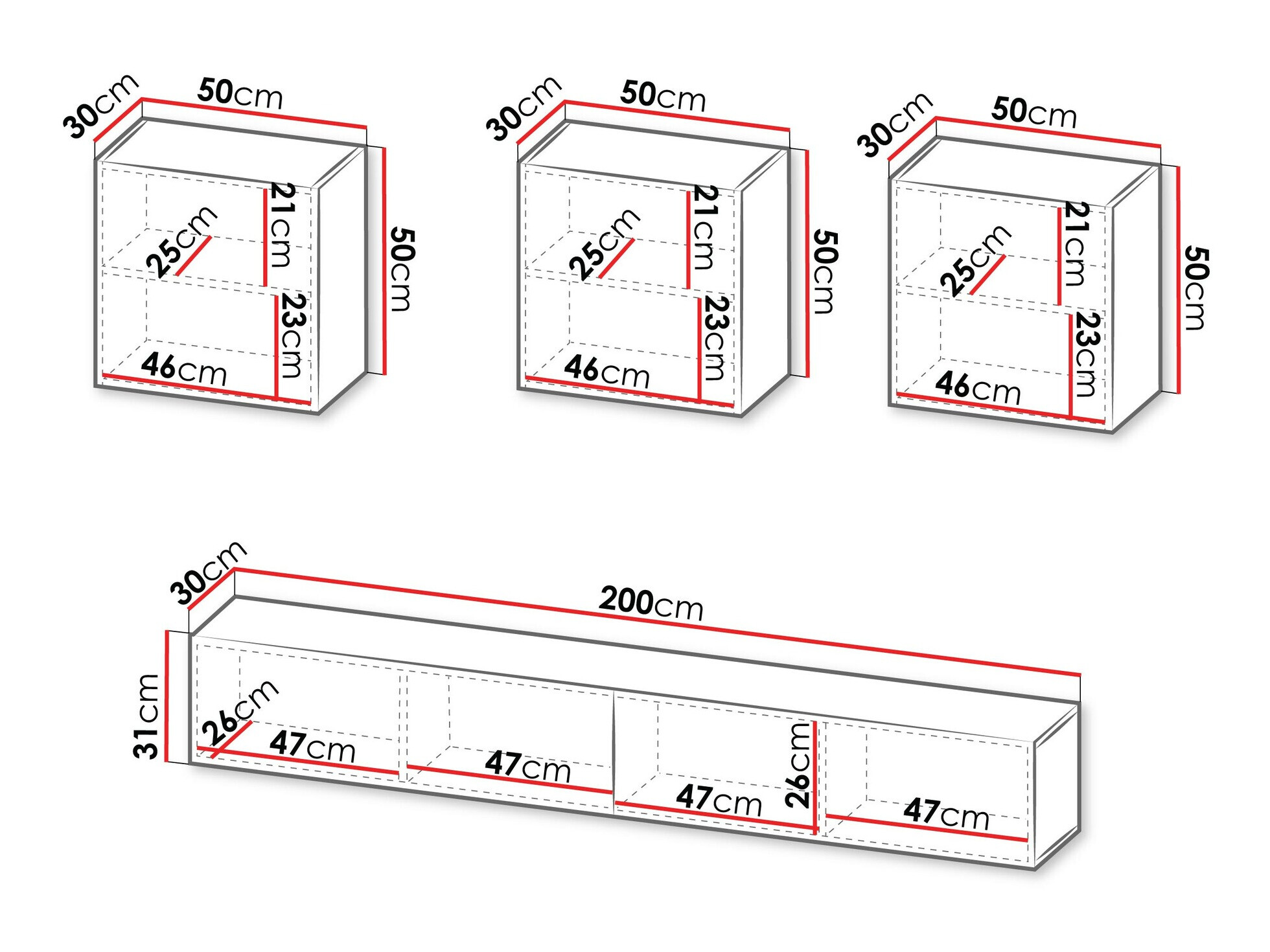 Conjunto para sala de estar Species IV (Preto + Carvalho wotan)