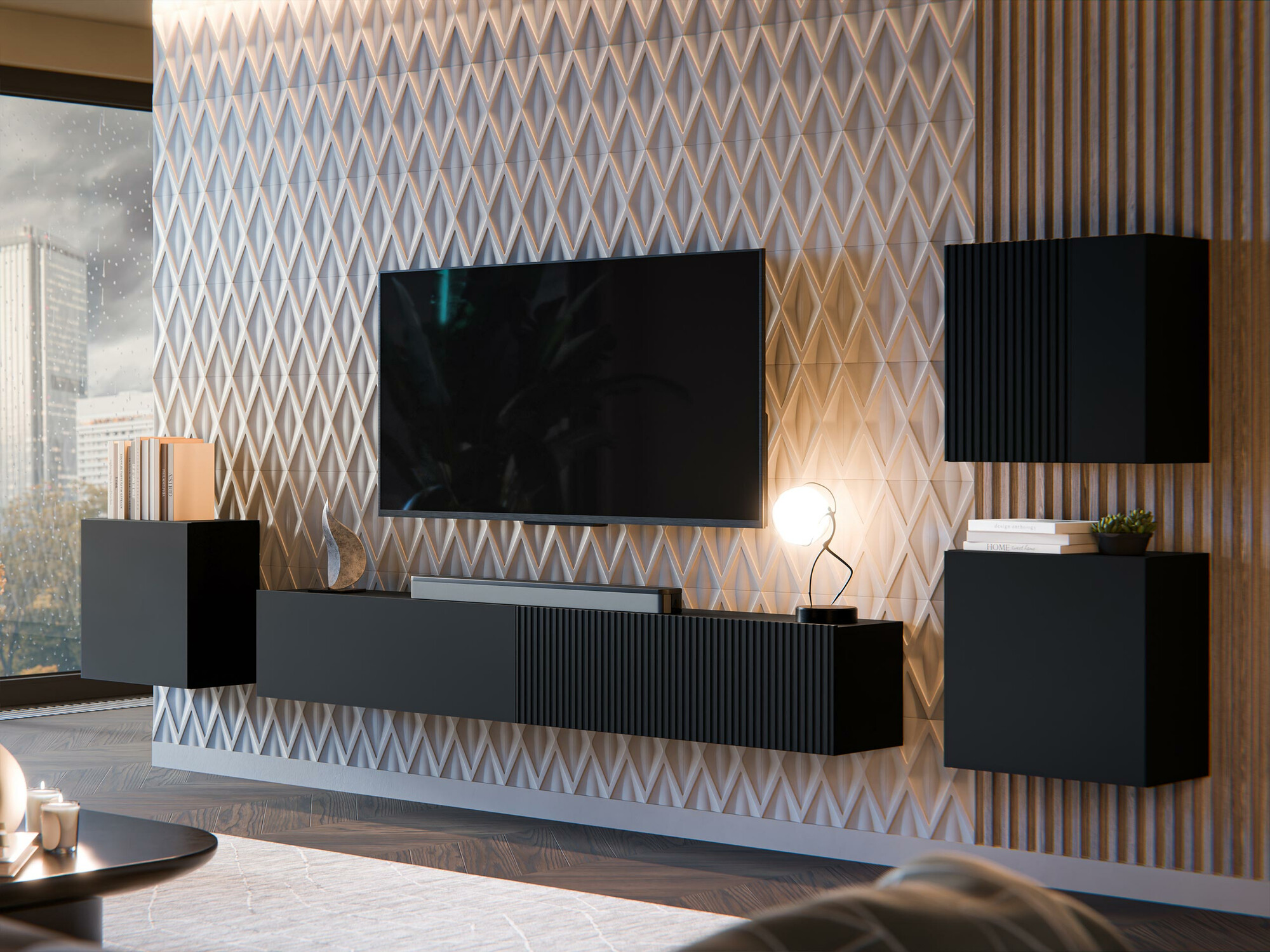 Conjunto para sala de estar Species IV (Preto)