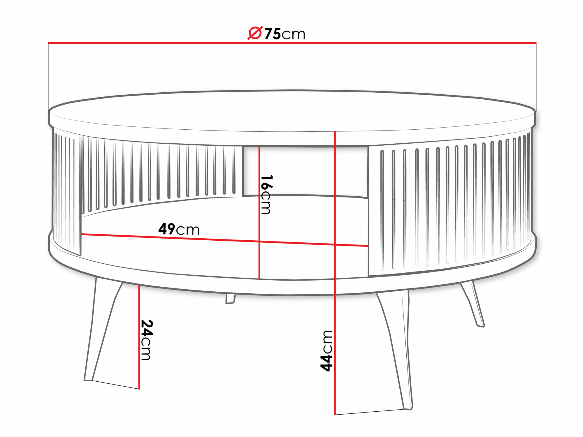 Mesa de centro Vitum VI (Caxemira + Madeira clara)