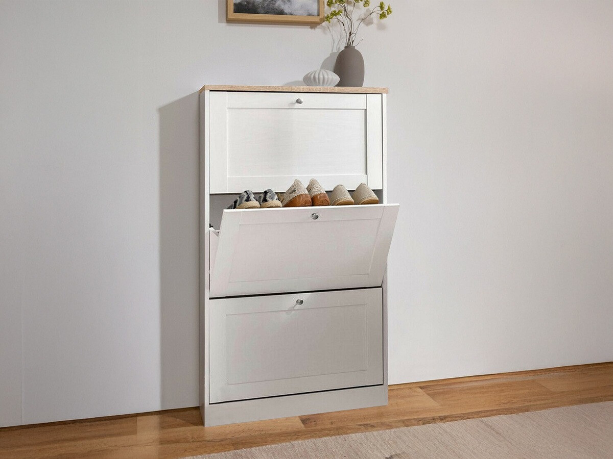 Sapateira Cirtene 101 (Branco + Carvalho)