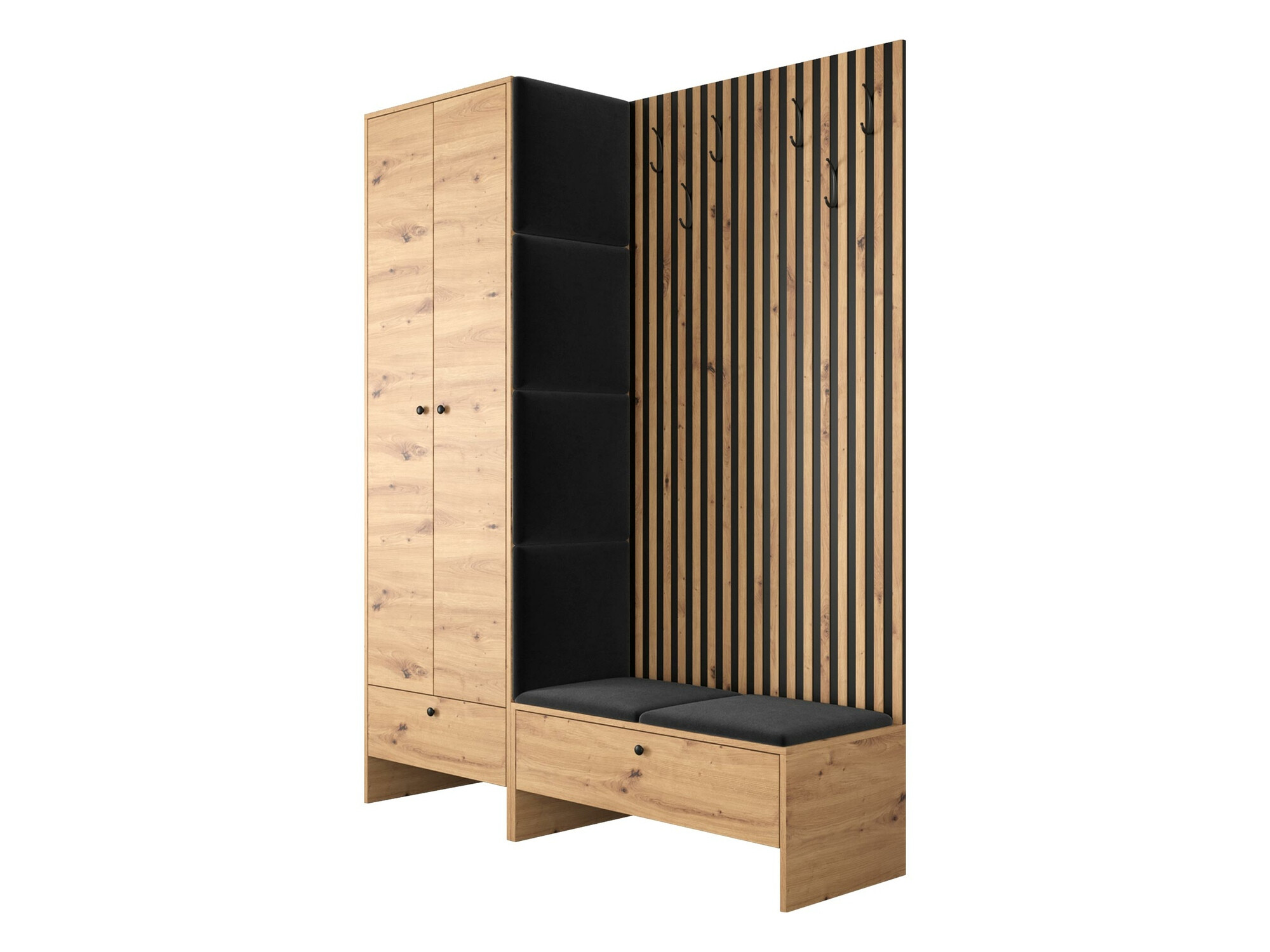 Conjunto de entrada Hartford 320 (Carvalho Artisan + Manila 18)