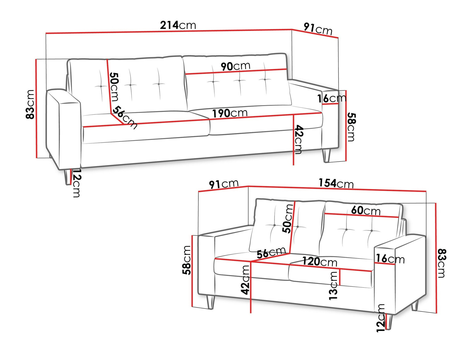 Conjunto de mobiliário com estofo Temple 112