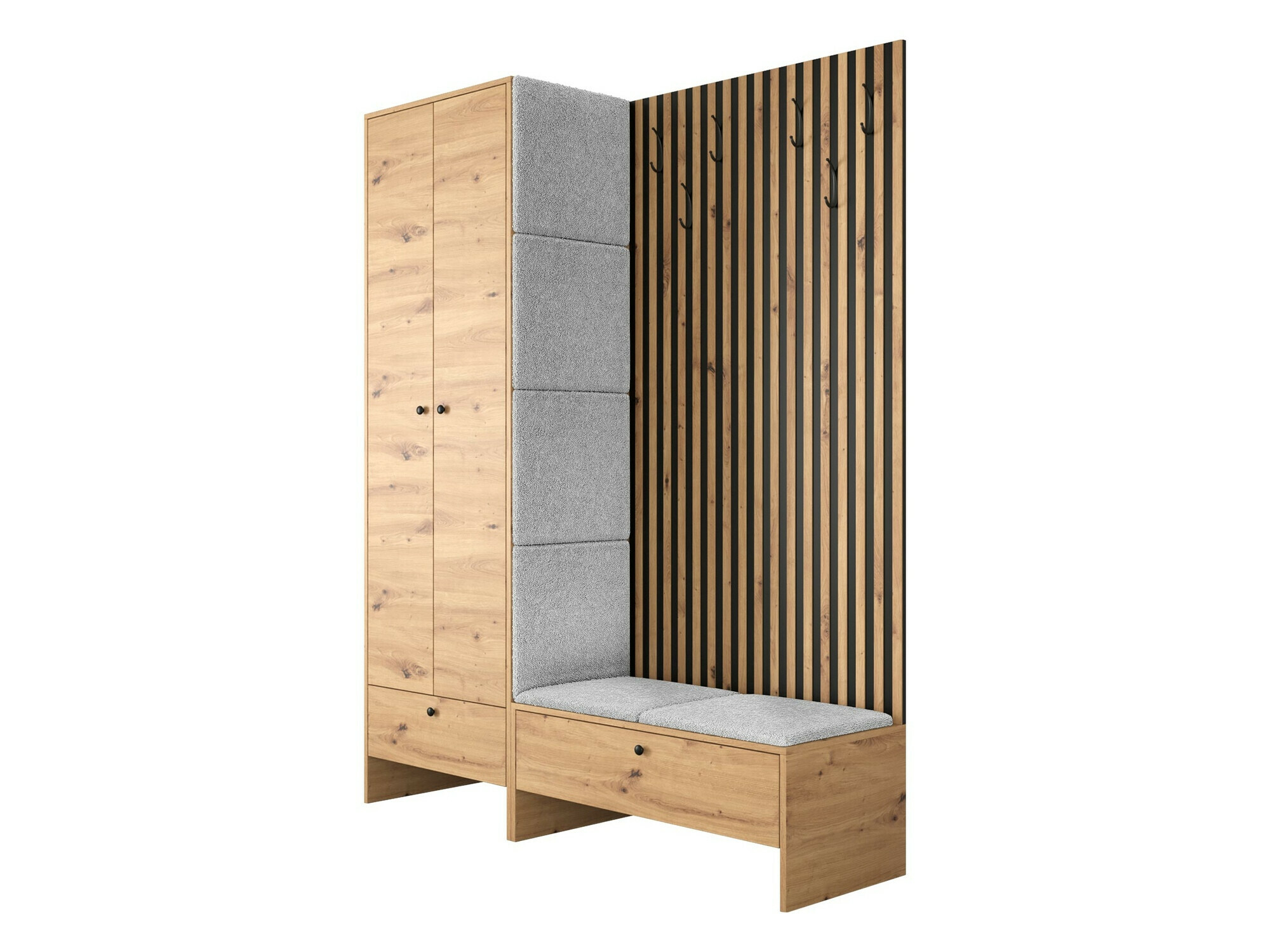 Conjunto para corredor Donio III (Carvalho Artisan + Abriamo 6)