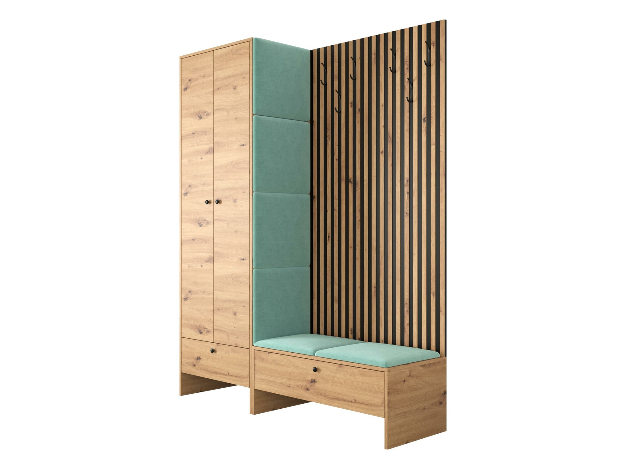 Conjunto para corredor Donio III (Carvalho Artisan + Manila 11)