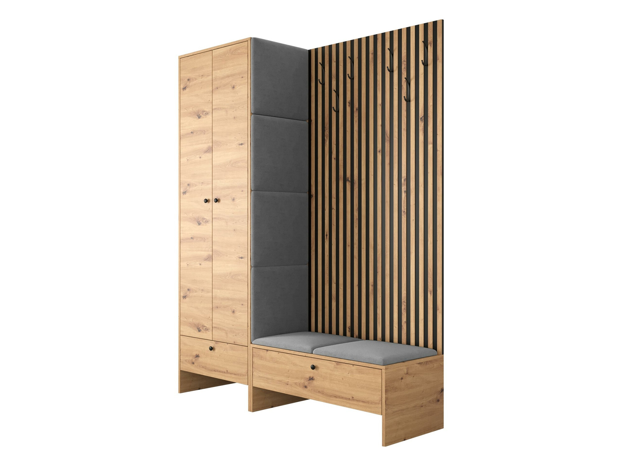 Conjunto para corredor Donio III (Carvalho Artisan + Manila 16)