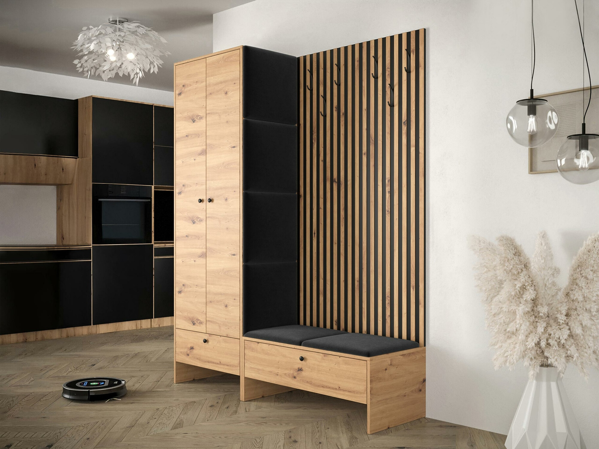 Conjunto para corredor Donio III (Carvalho Artisan + Manila 18)