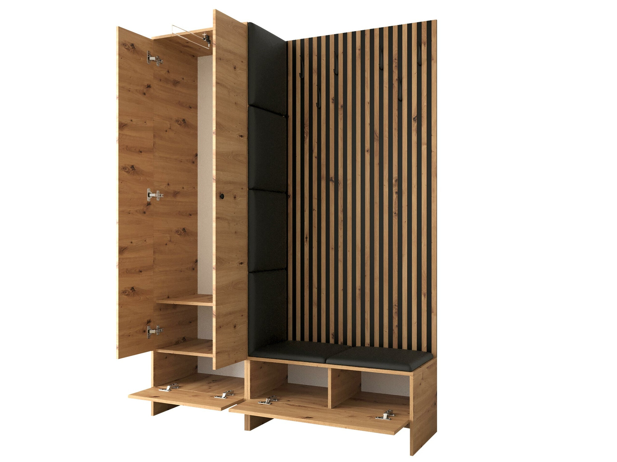 Conjunto para corredor Donio III (Carvalho Artisan + Manila 18)