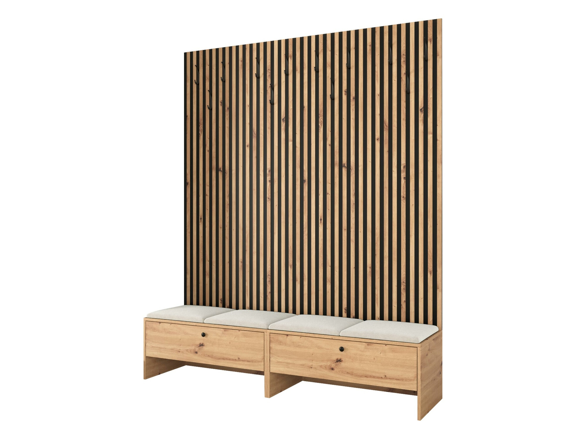Conjunto para corredor Donio V (Carvalho Artisan + Polo 872)