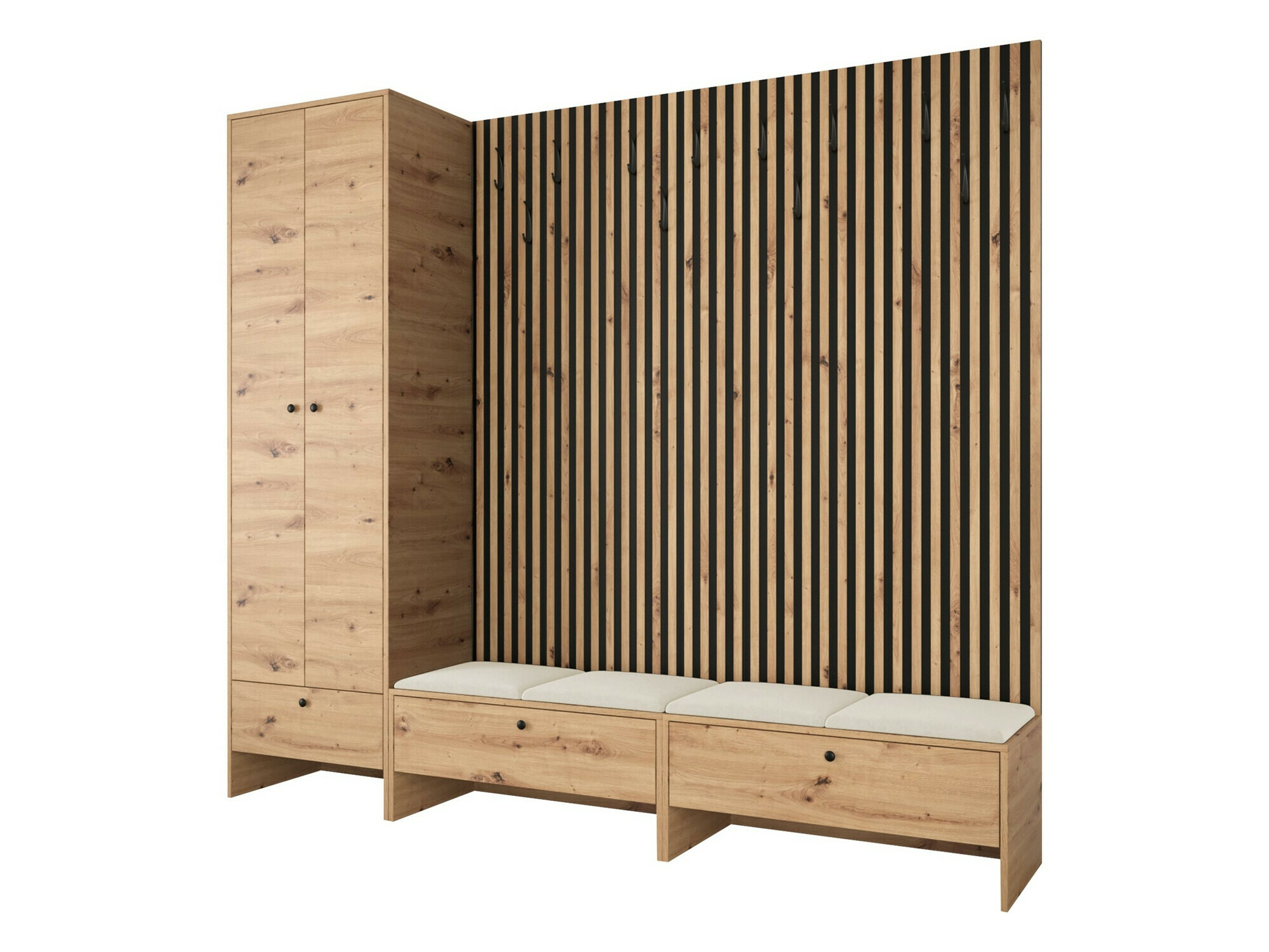 Conjunto para corredor Donio VI (Carvalho Artisan + Manila 02)