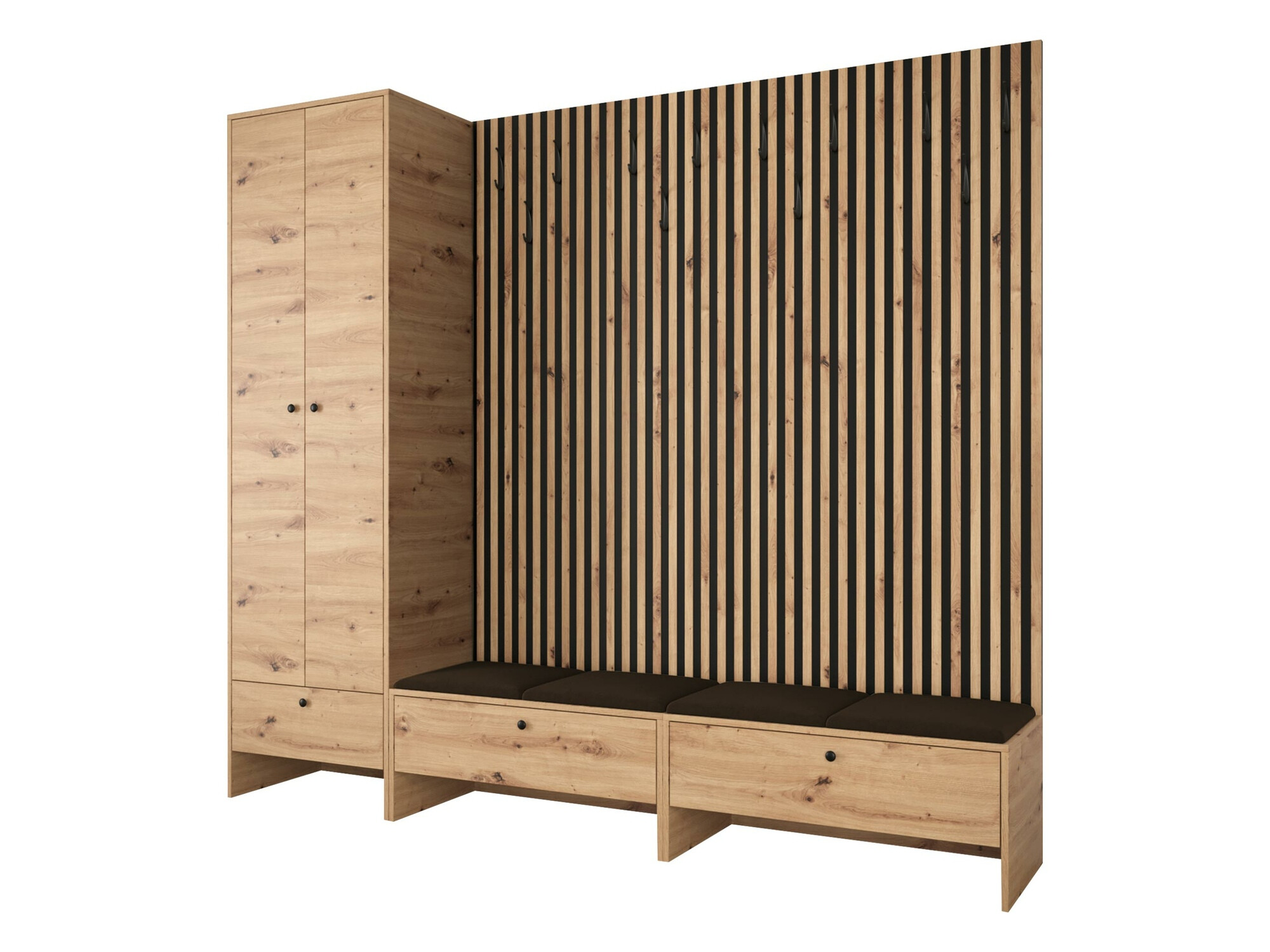 Conjunto para corredor Donio VI (Carvalho Artisan + Manila 04)