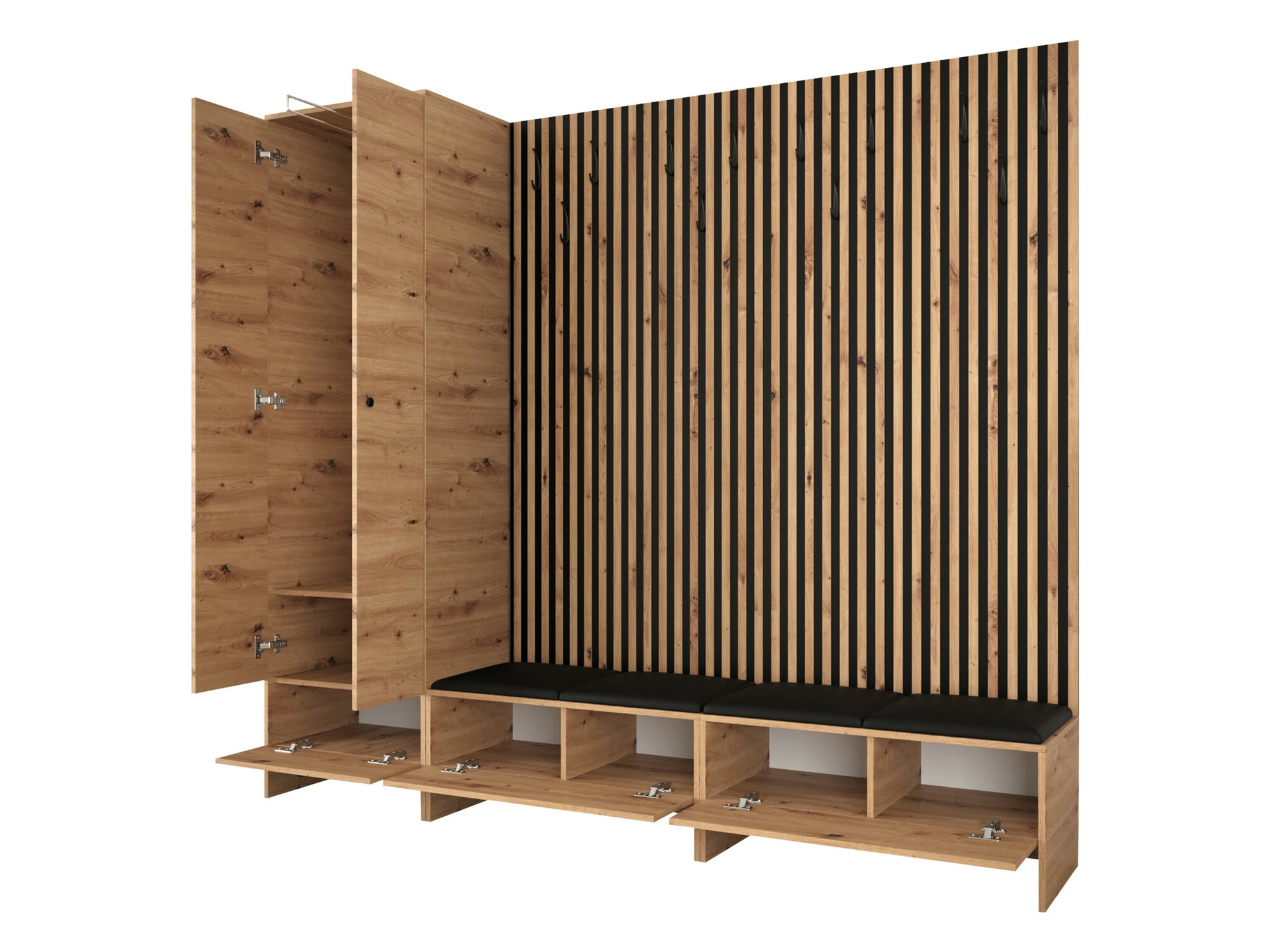 Conjunto para corredor Donio VI (Carvalho Artisan + Manila 09)