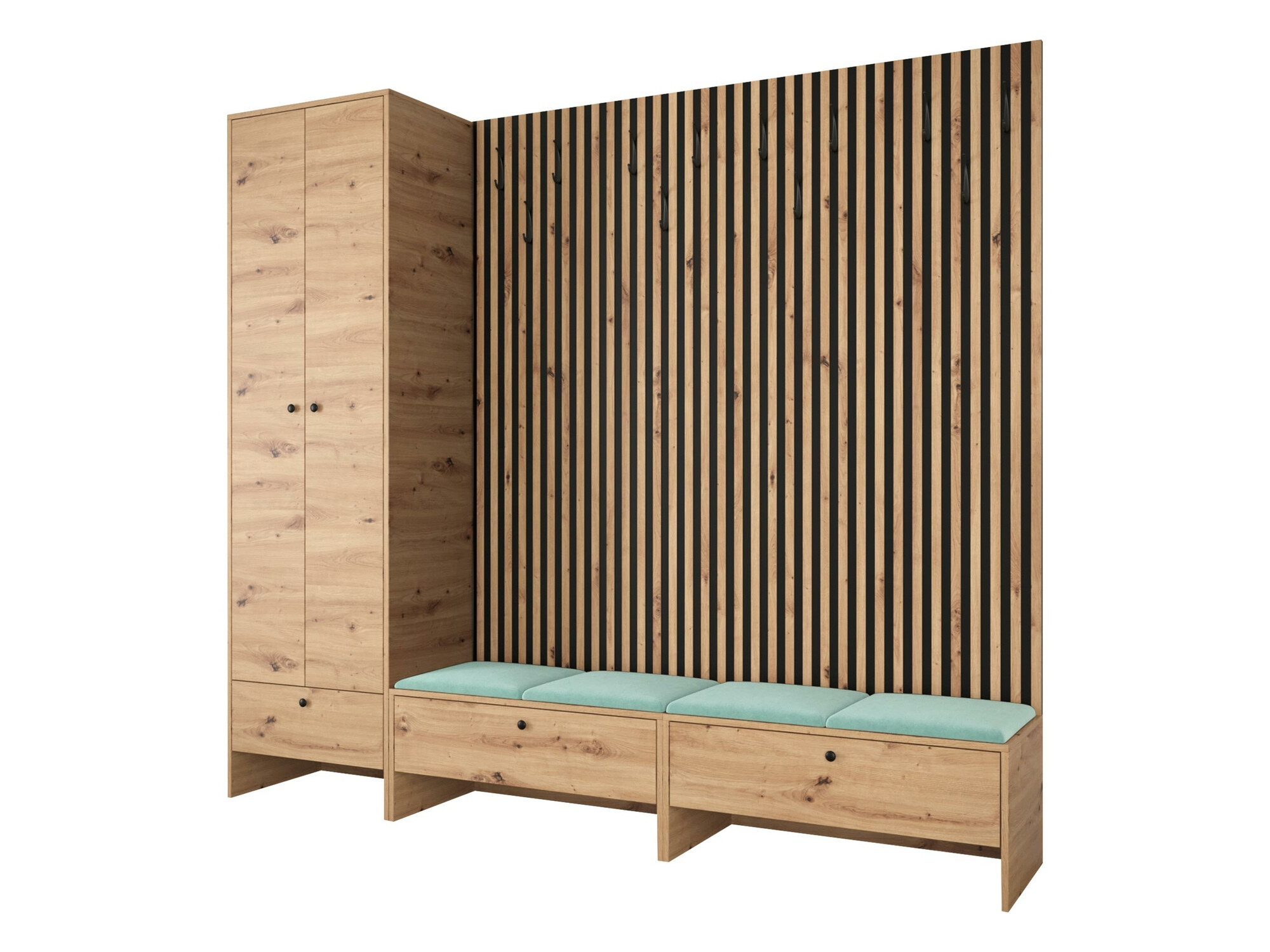 Conjunto para corredor Donio VI (Carvalho Artisan + Manila 11)