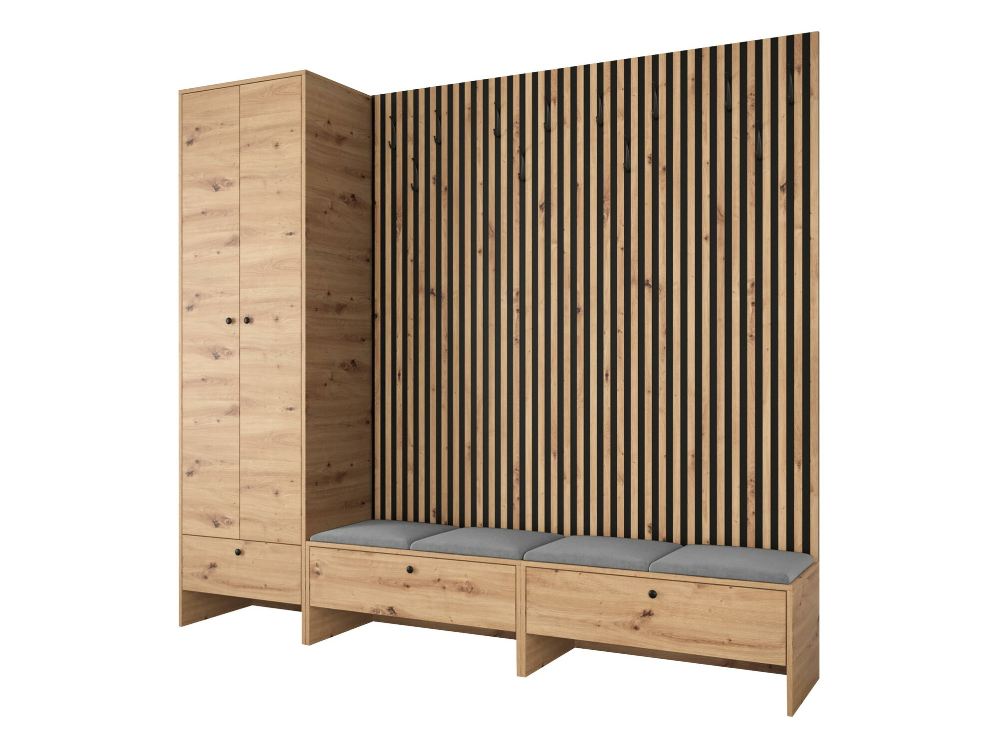 Conjunto para corredor Donio VI (Carvalho Artisan + Manila 16)