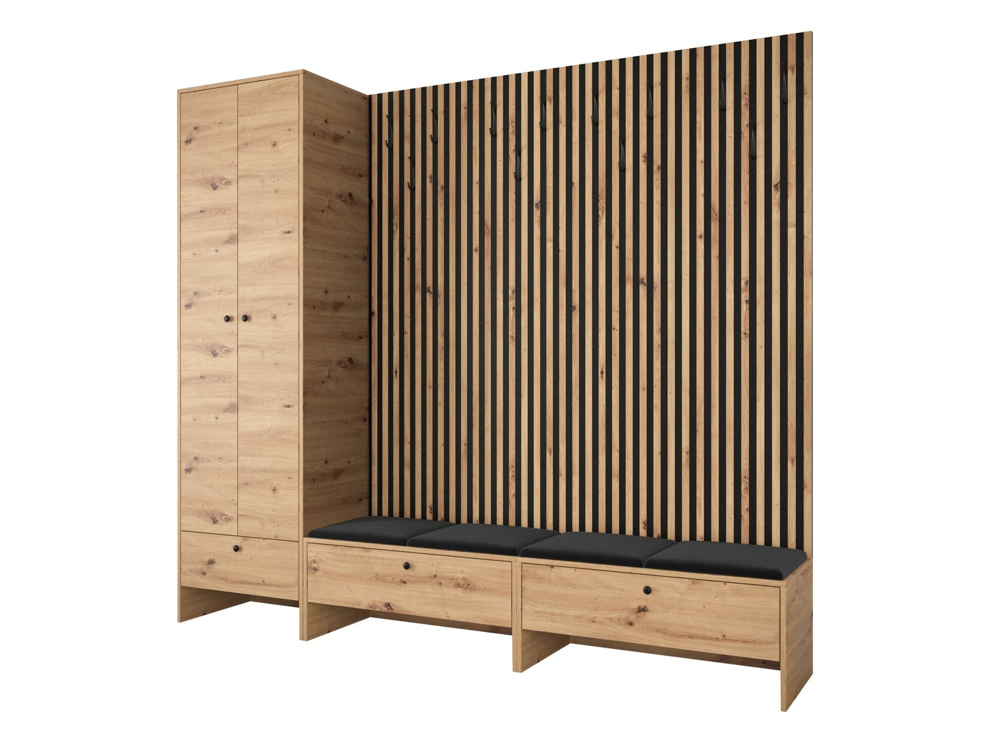 Conjunto para corredor Donio VI (Carvalho Artisan + Manila 18)