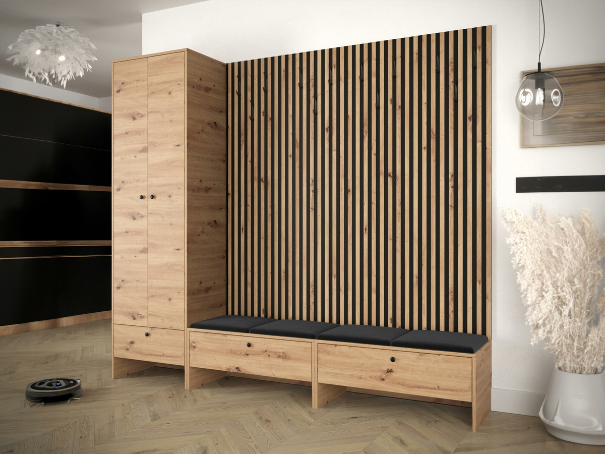 Conjunto para corredor Hartford 484 (Carvalho Artisan + Manila 18)