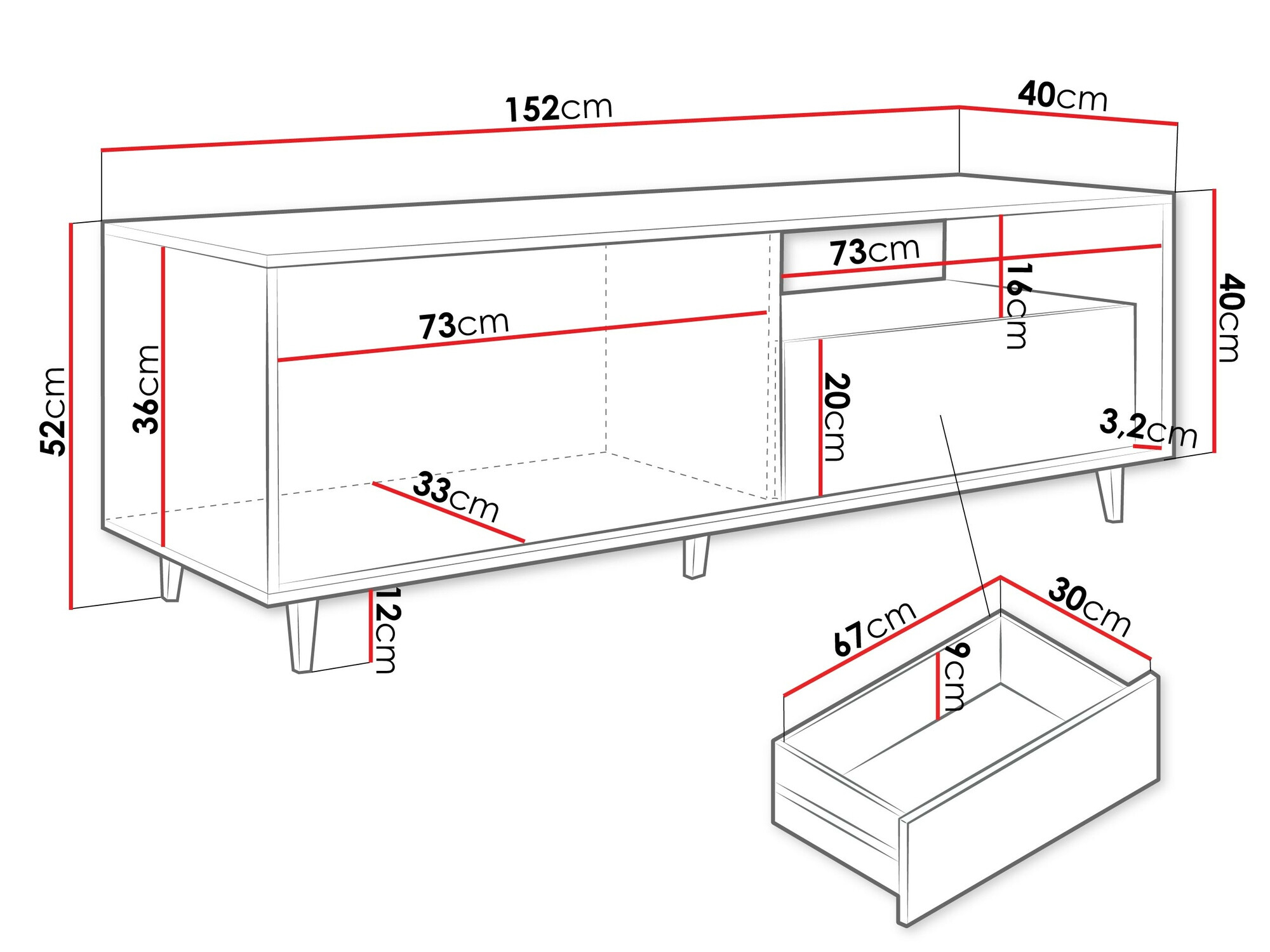 Móvel de TV Comfivo Romtori